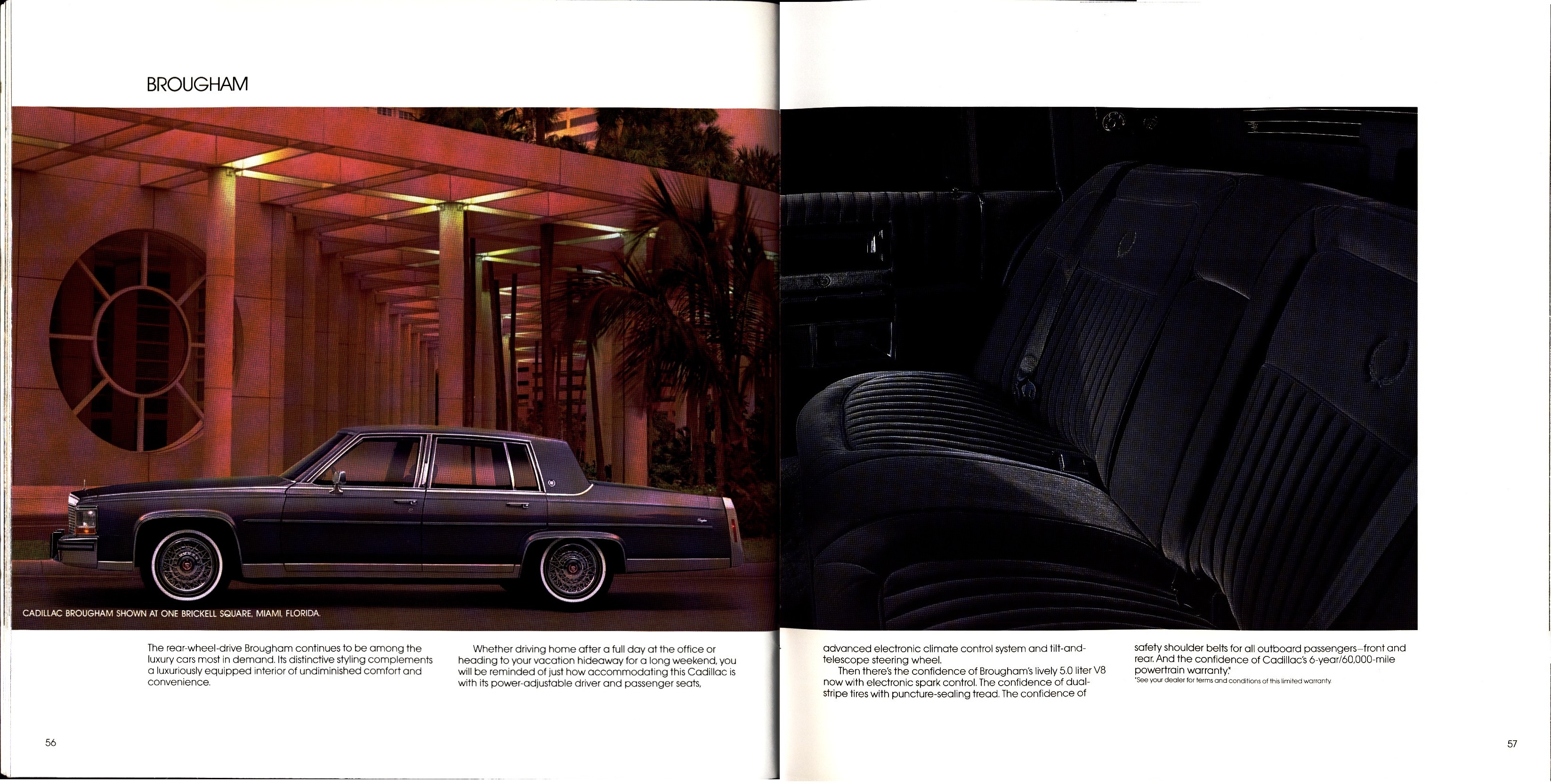 1988 Cadillac Full Line Prestige Brochure 56-57