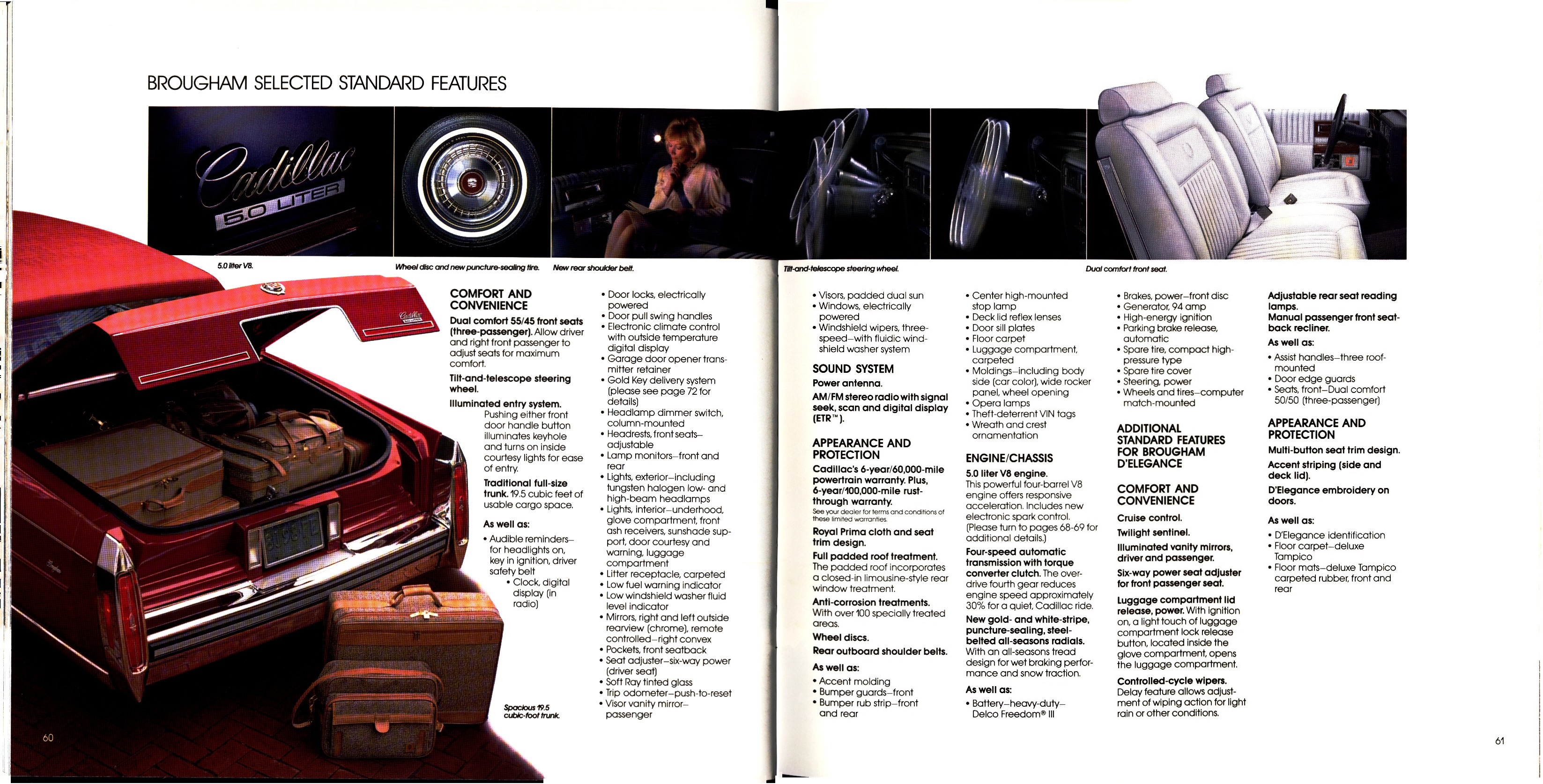 1988 Cadillac Full Line Prestige Brochure 60-61