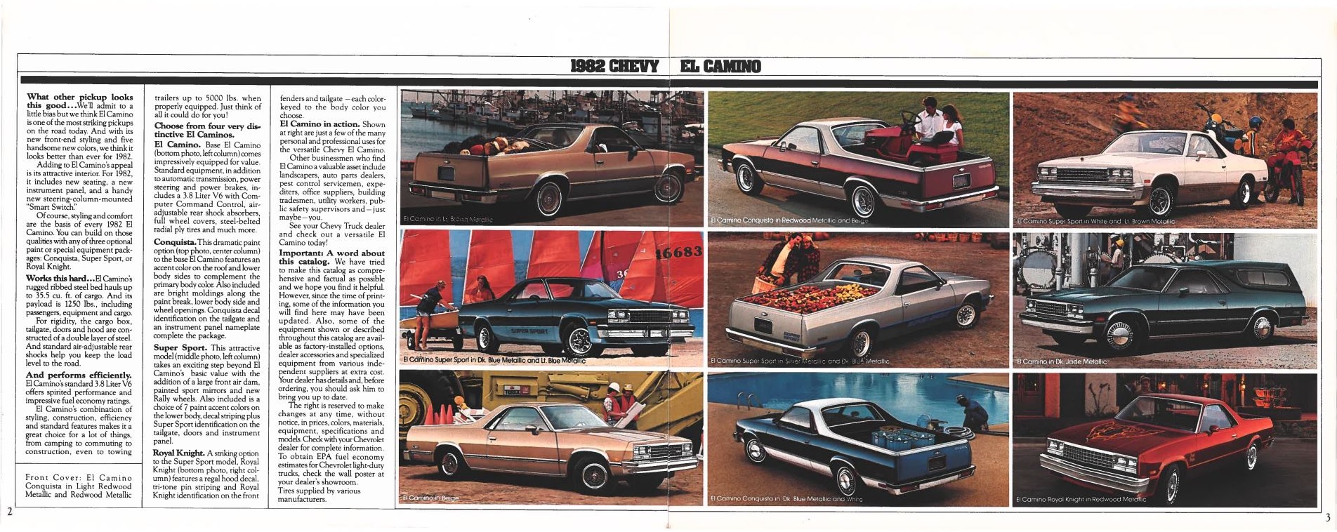 1982 Chevrolet El Camino Brochure 02-03
