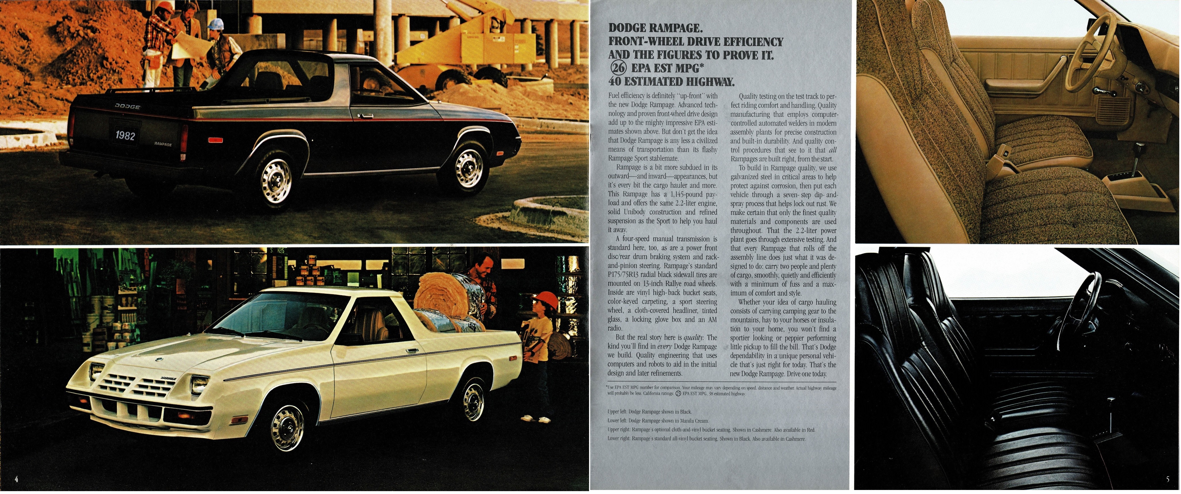 1982 Dodge Rampage Brochure 04-05