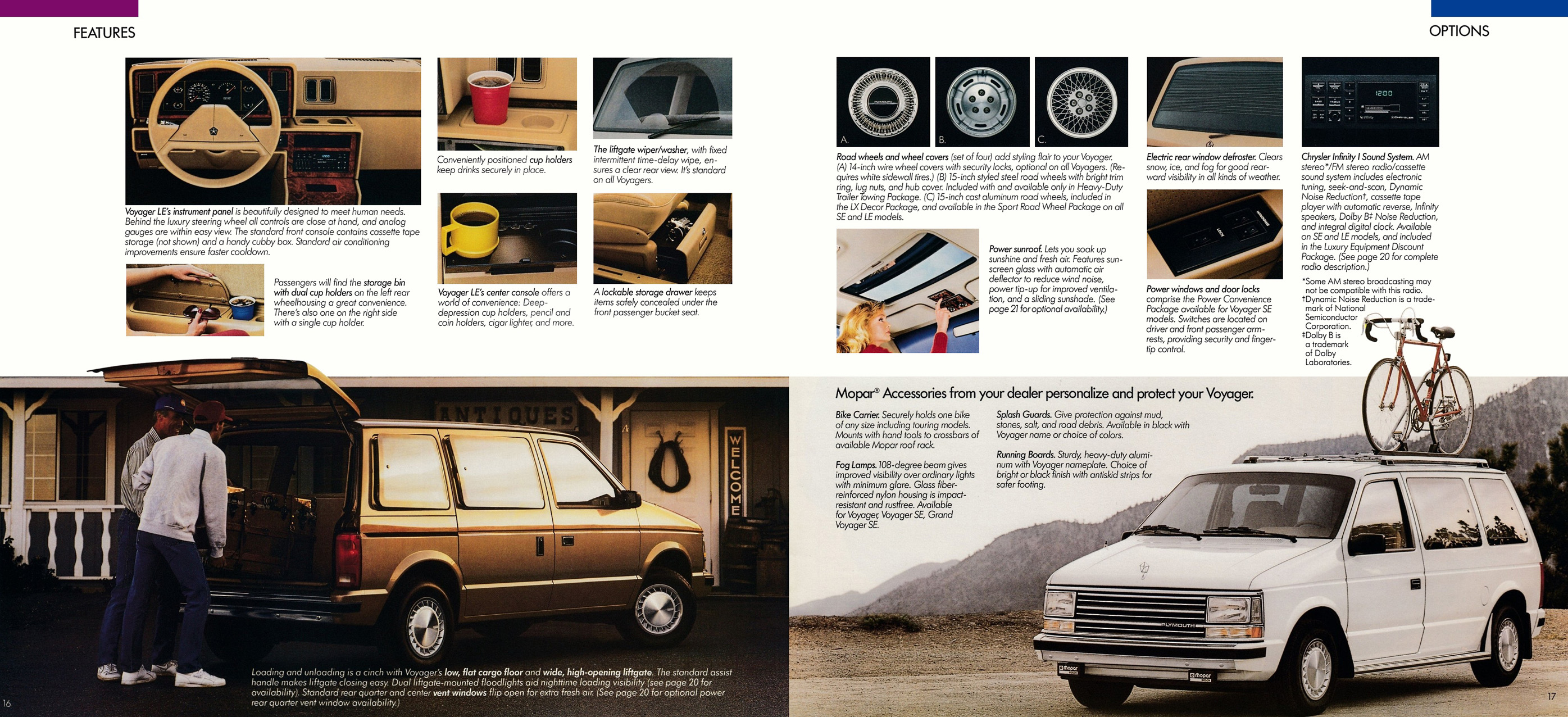 1990 Plymouth Voyager Brochure 16-17