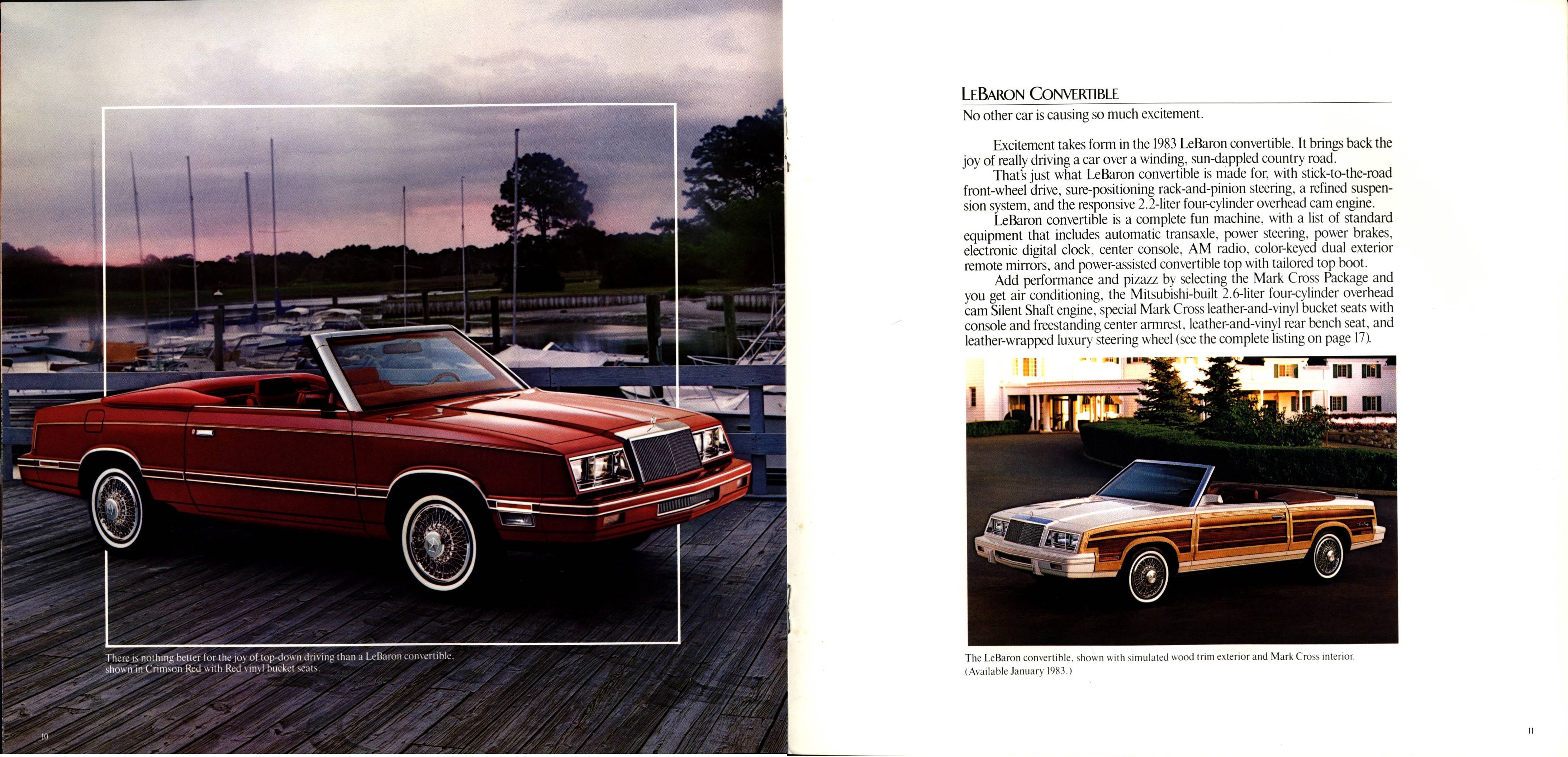 1983 Chrysler LeBaron Brochure 10-11