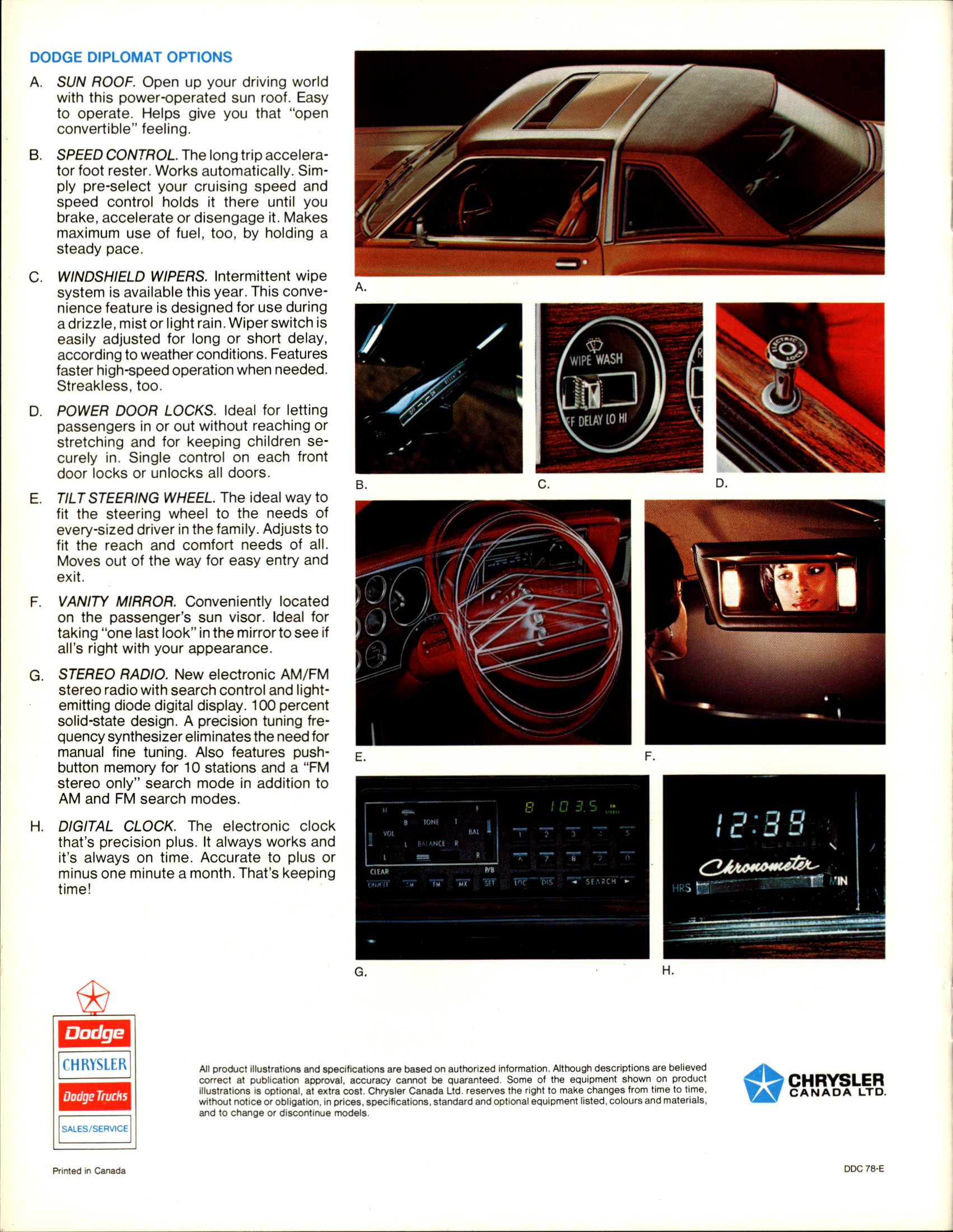 1978 Dodge Diplomat Brochure Canada 08