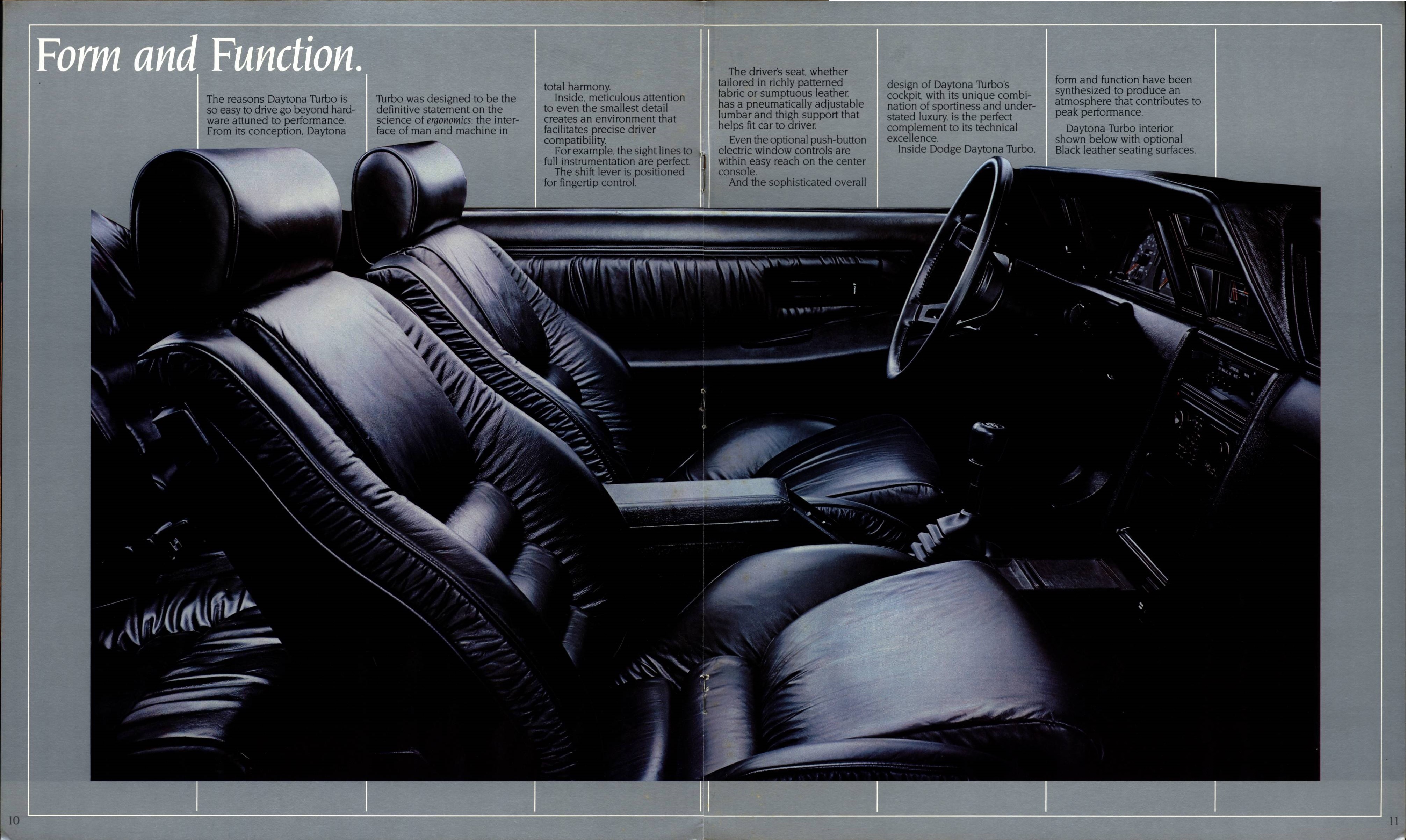 1984 Dodge Daytona Brochure 10-11