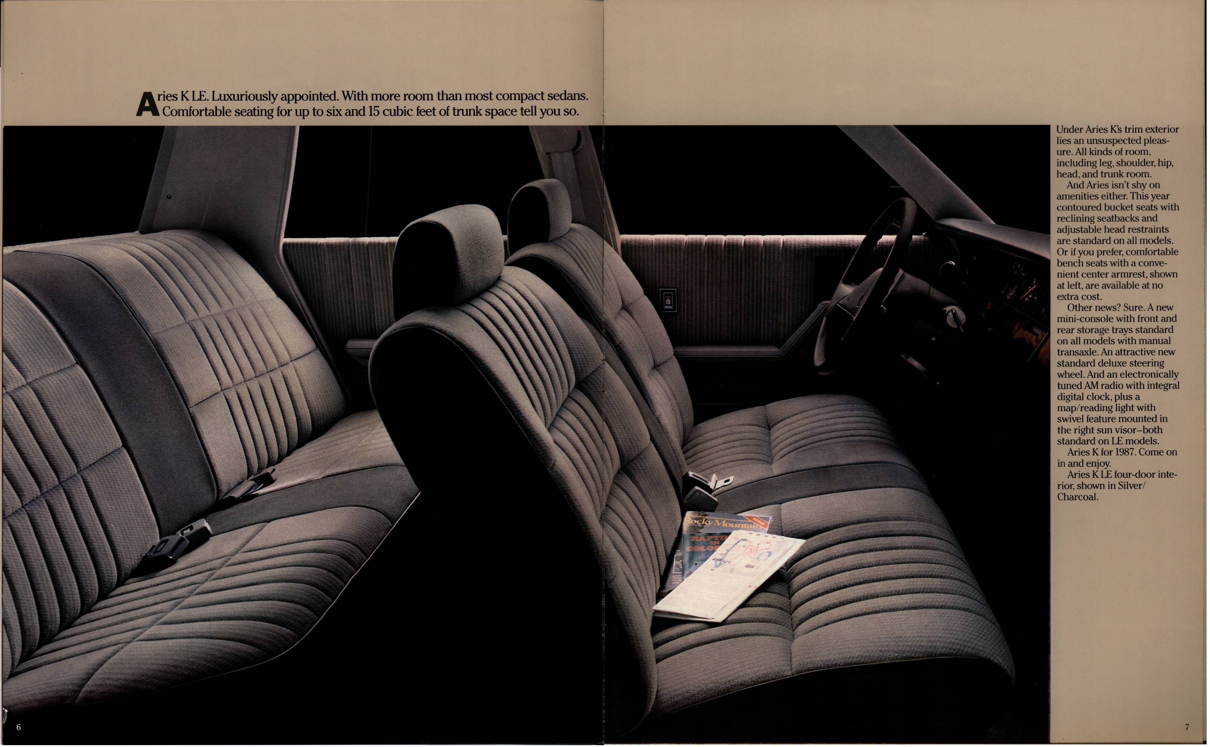 1987 Dodge Aries K Brochure (Rev) 06-07