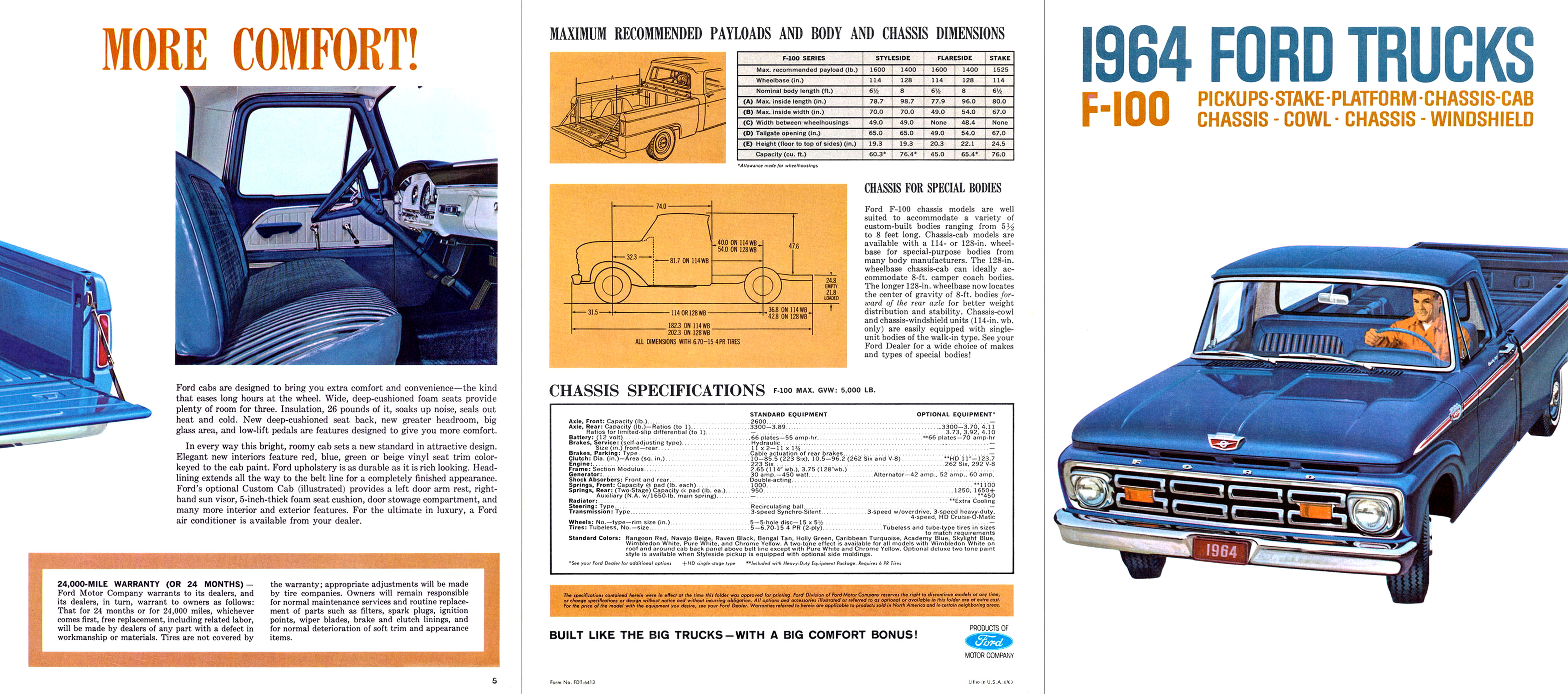 1964 Ford F-100 Trucks-Side A
