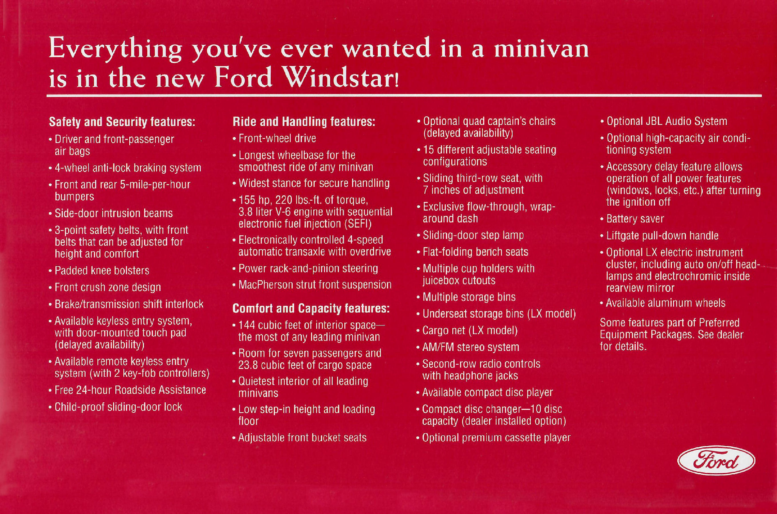 1995 Ford Windstar Intro Mailer-06