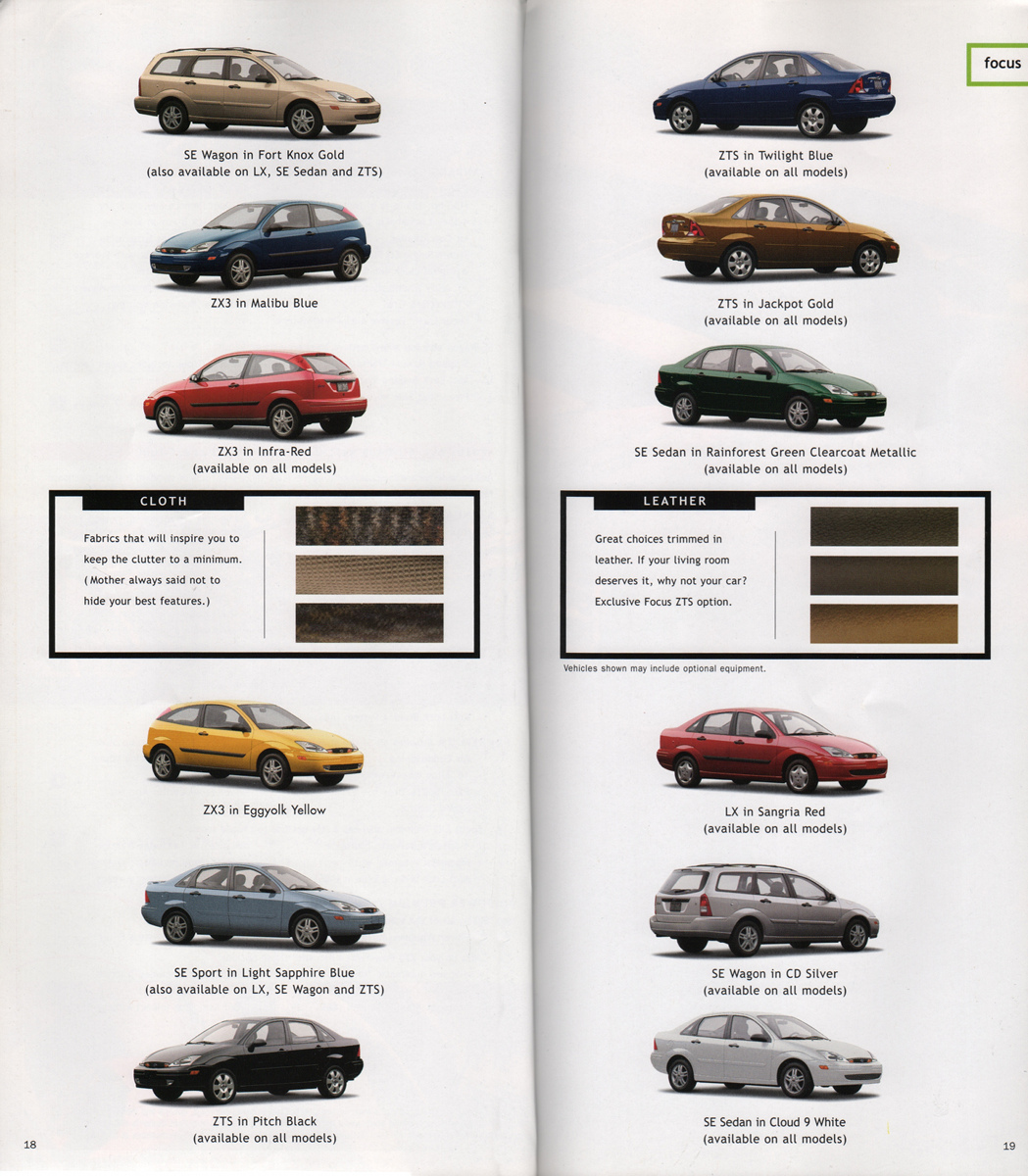2001 Ford Focus-Mustang- ZX2-18-19