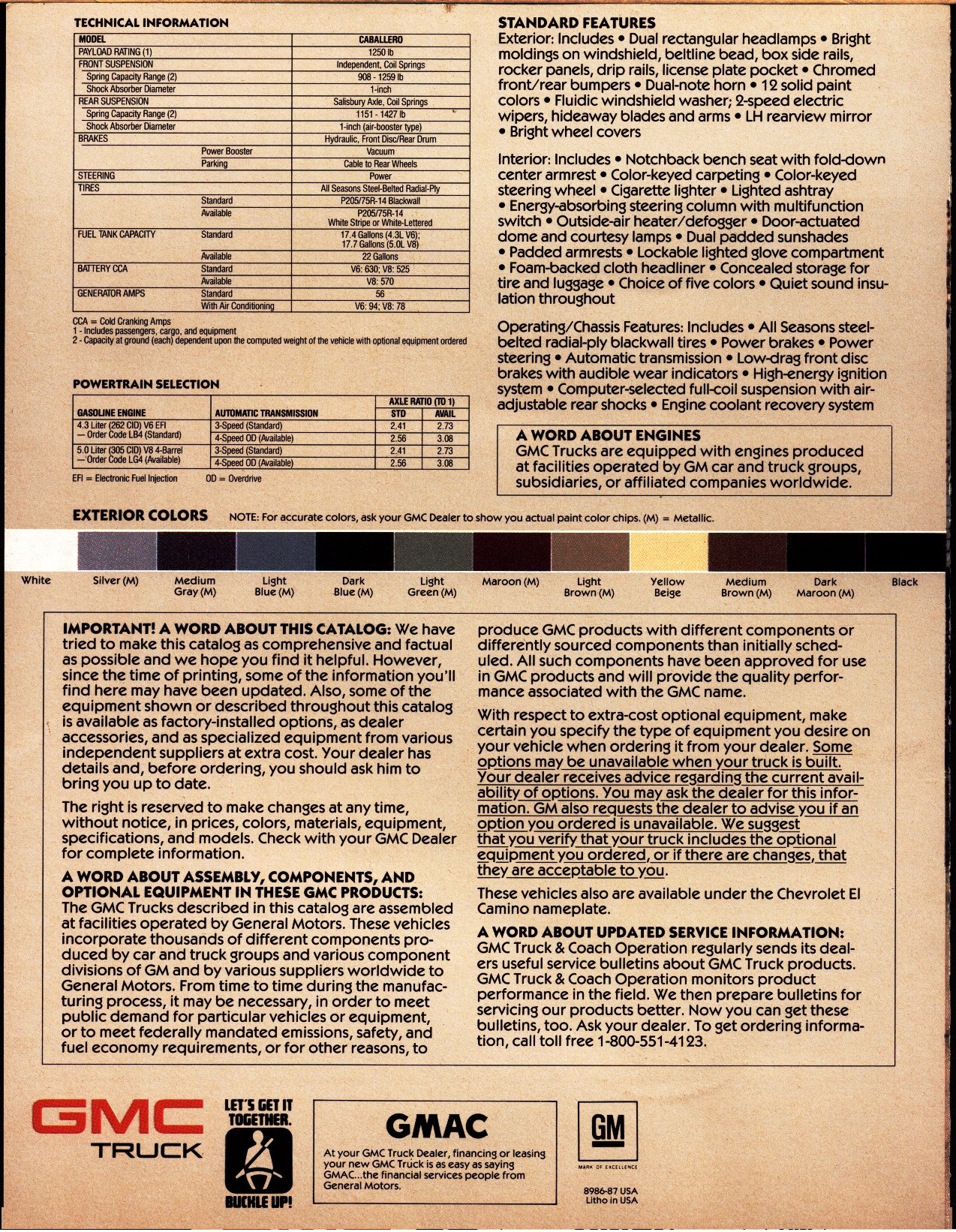 1987 GMC Caballero Brochure 04