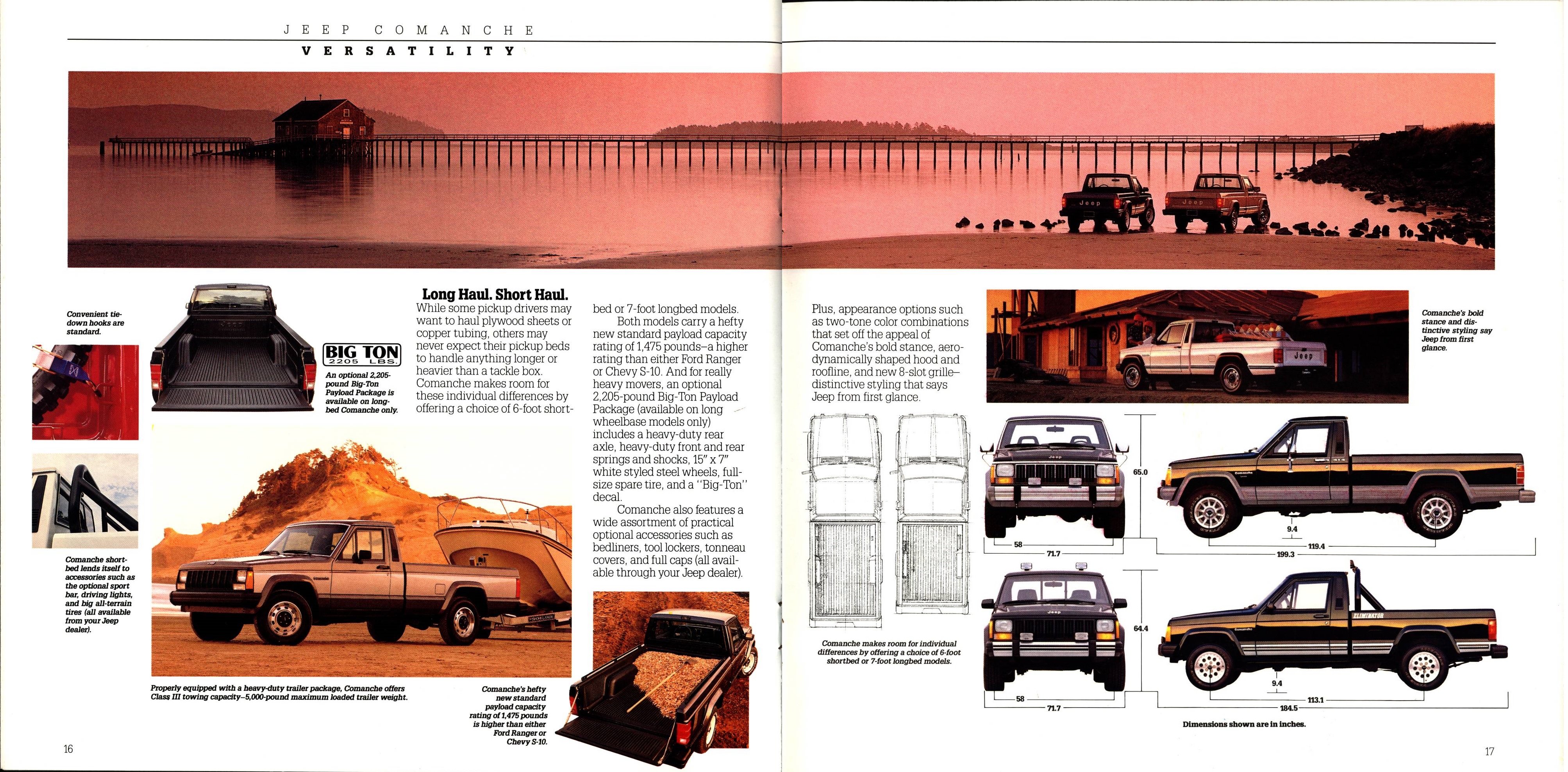 1988 Jeep Comanche Brochure 16-17