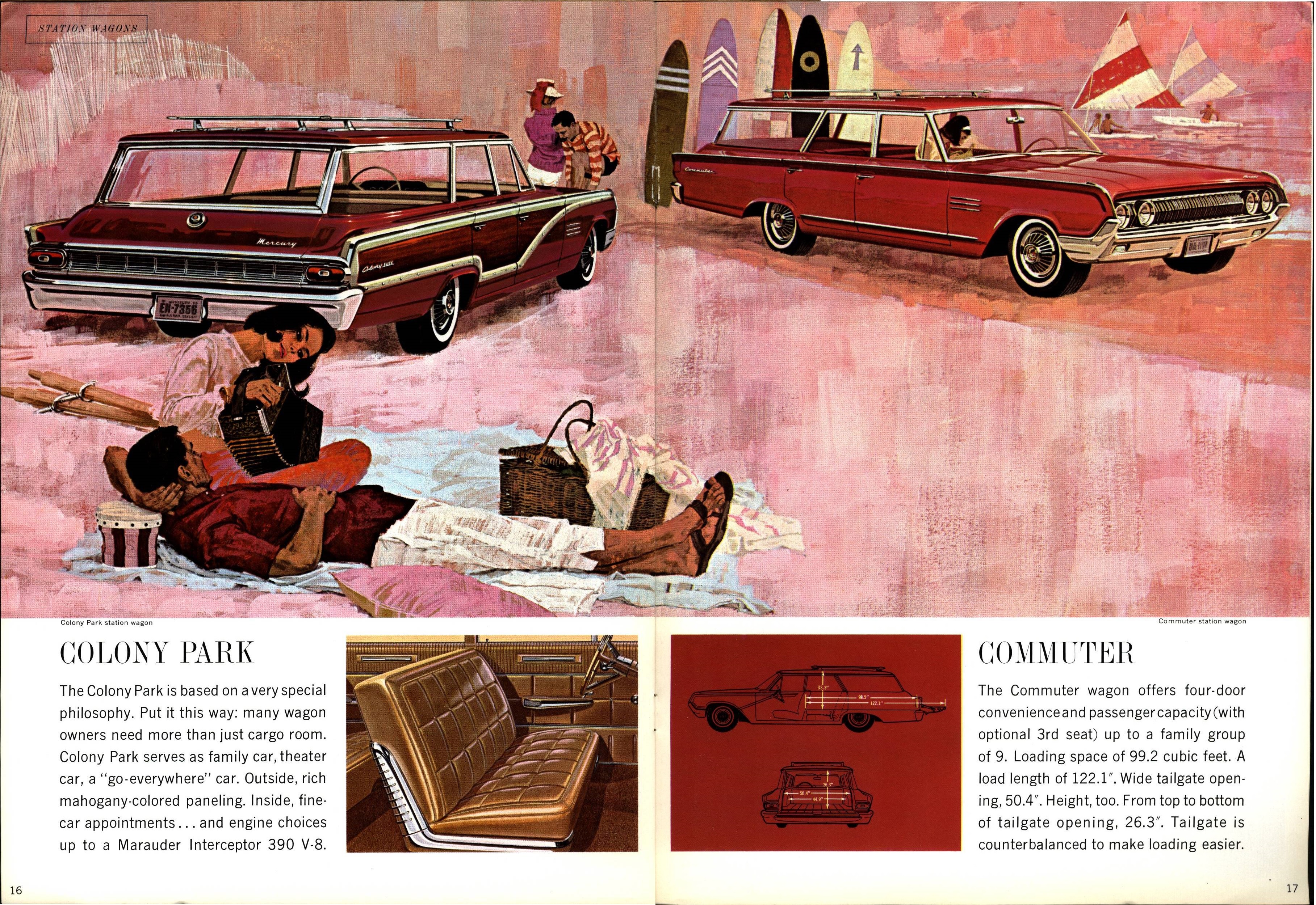 1964 Mercury Full Size Brochure 16-17