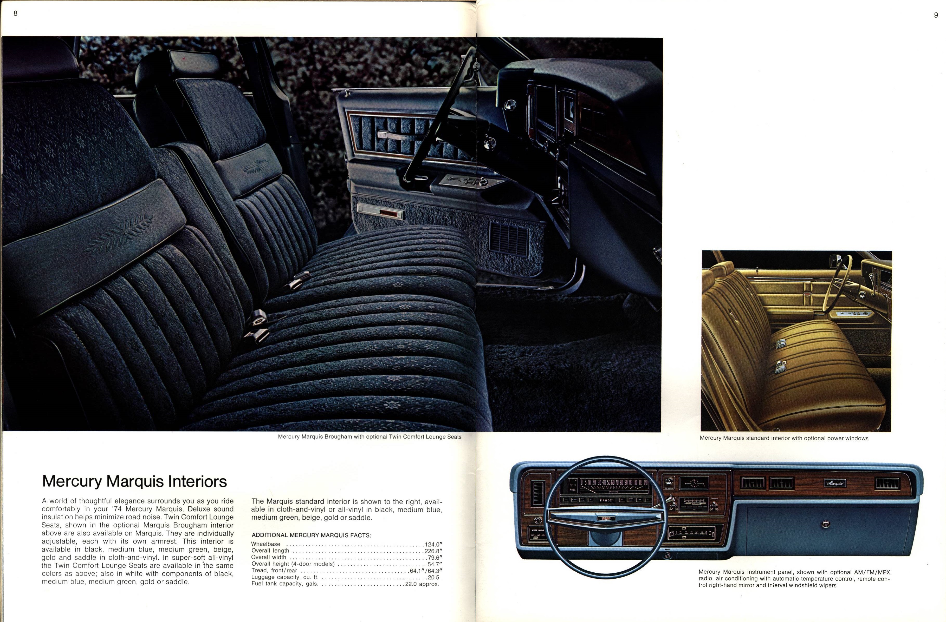 1974 Mercury Full Line Brochure 08-09