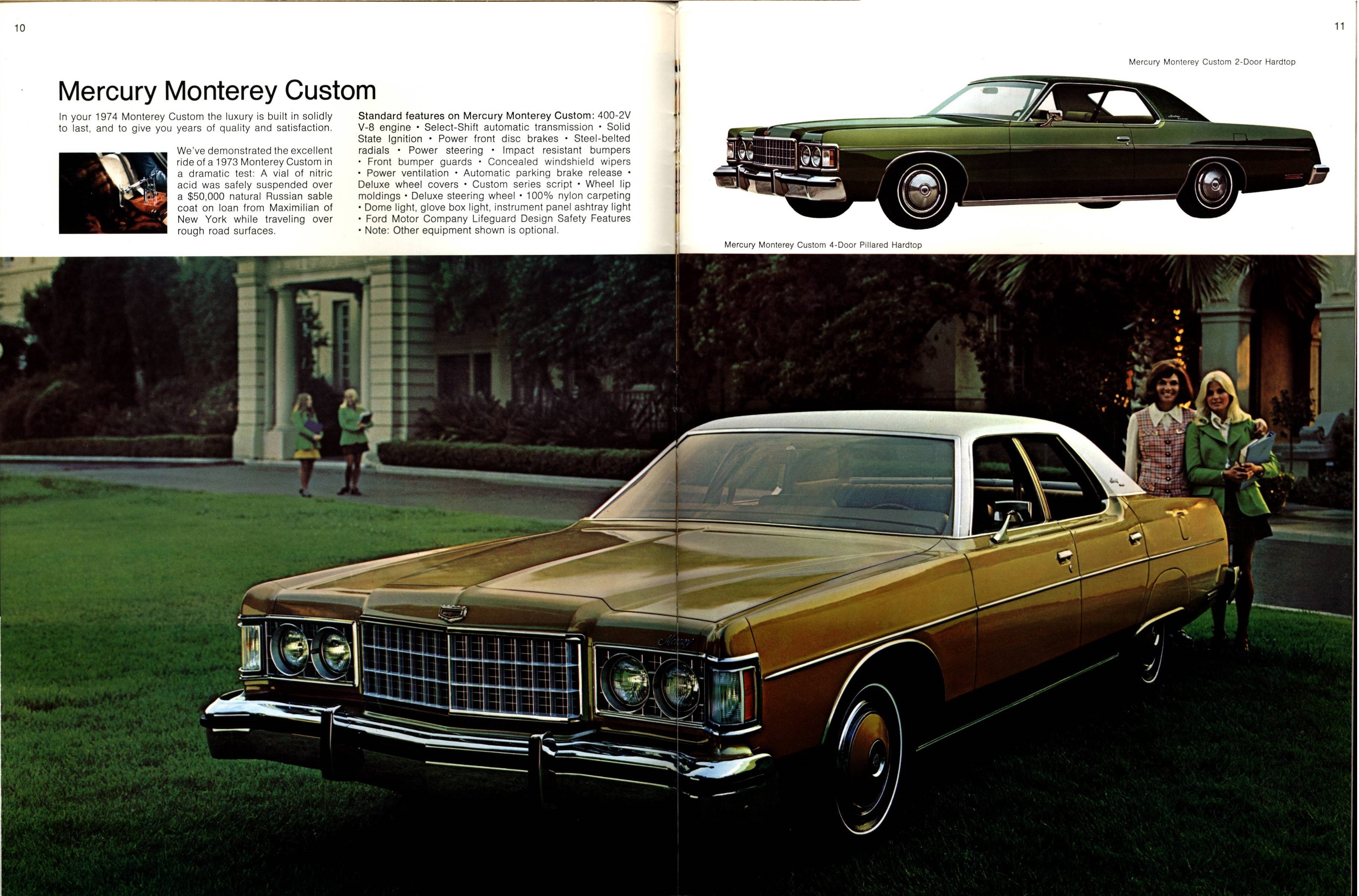 1974 Mercury Full Line Brochure 10-11
