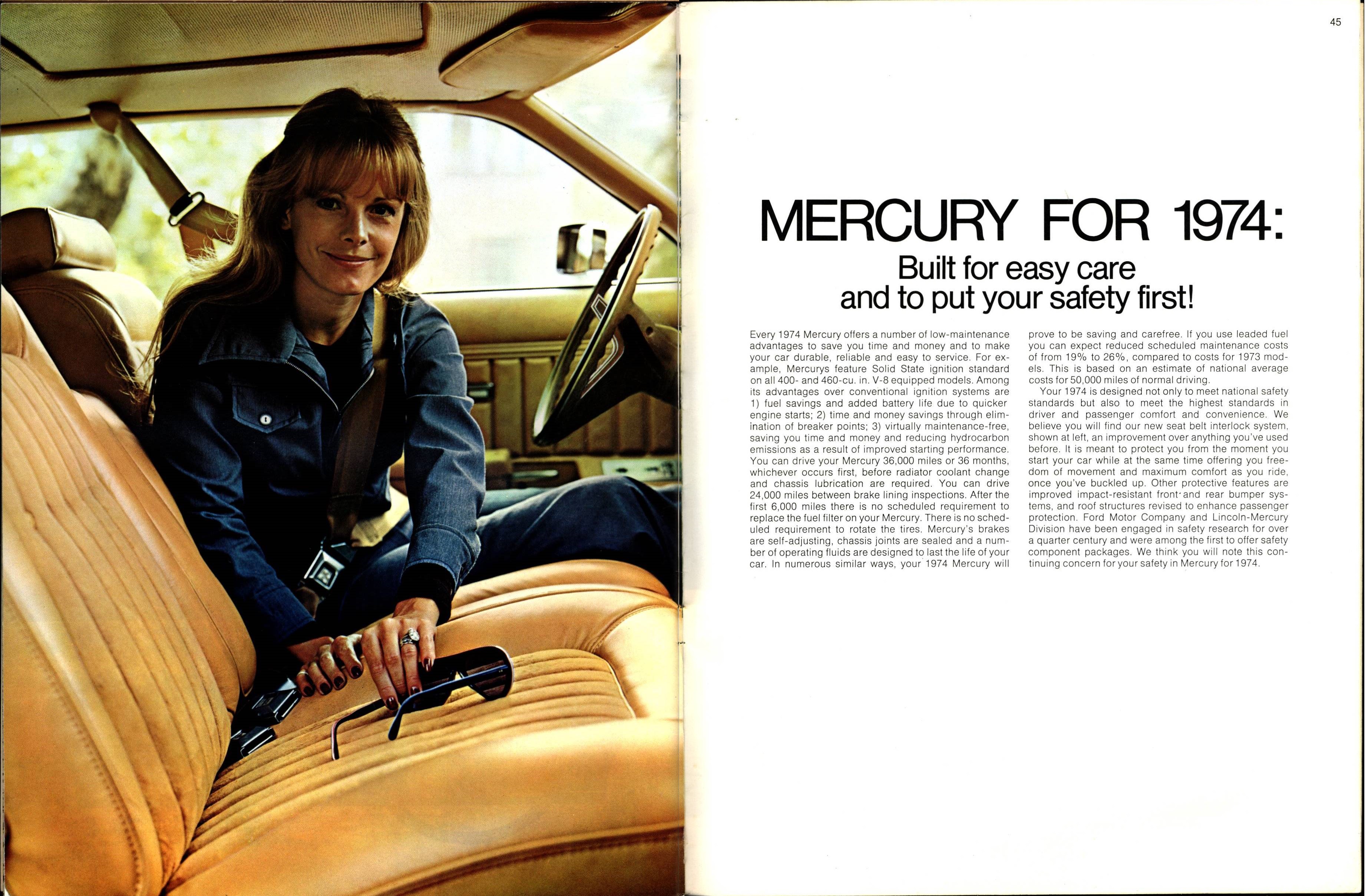 1974 Mercury Full Line Brochure 44-45