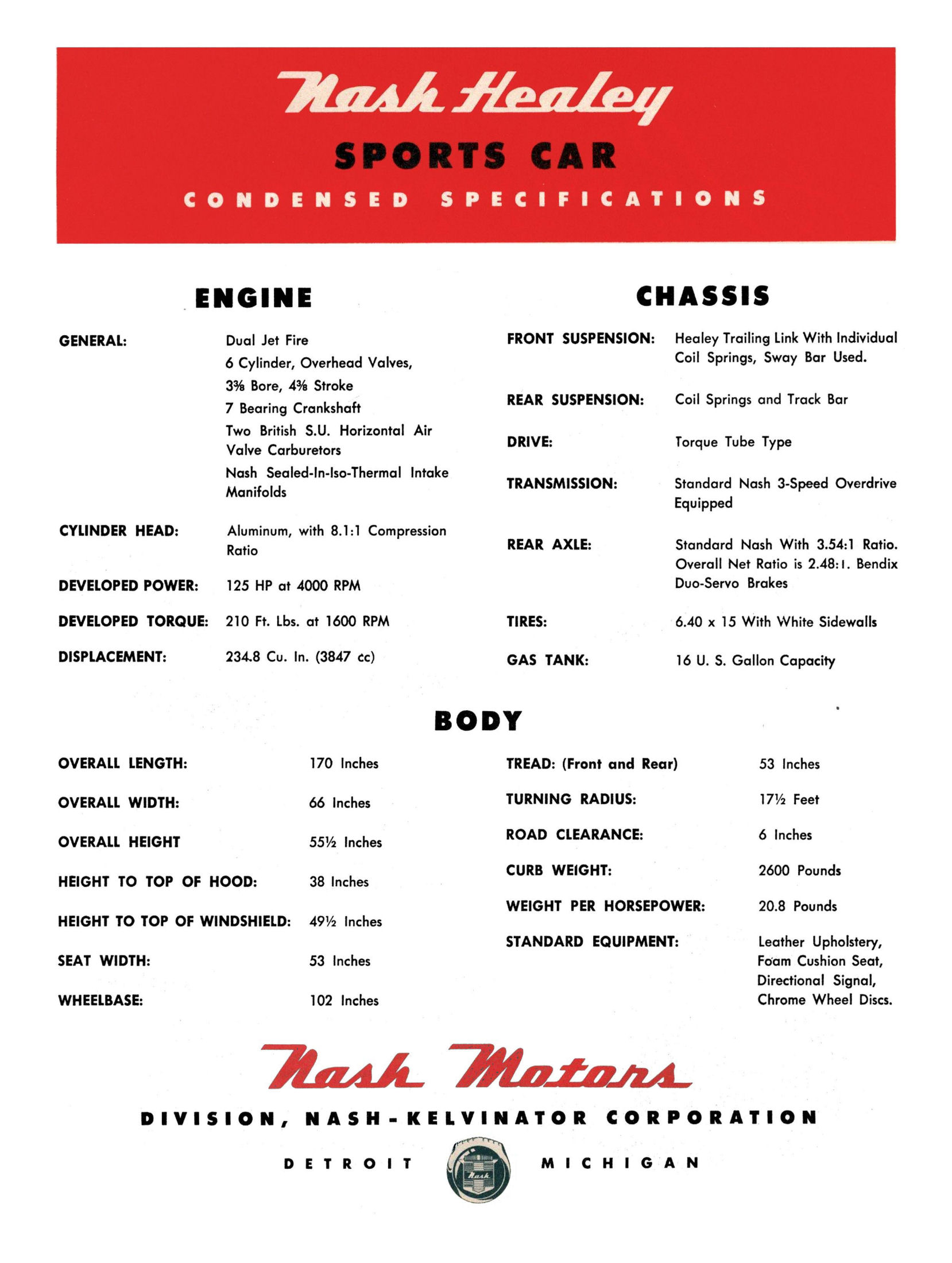 1951 Nash Healey Data Sheet-02