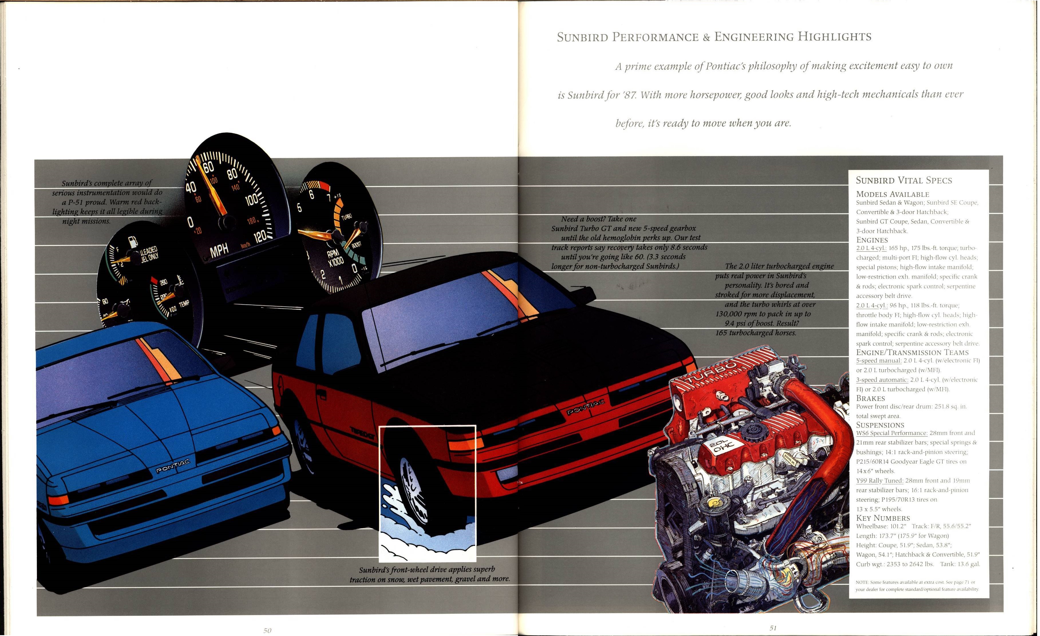 1987 Pontiac Full Line Prestige Brochure 50-51