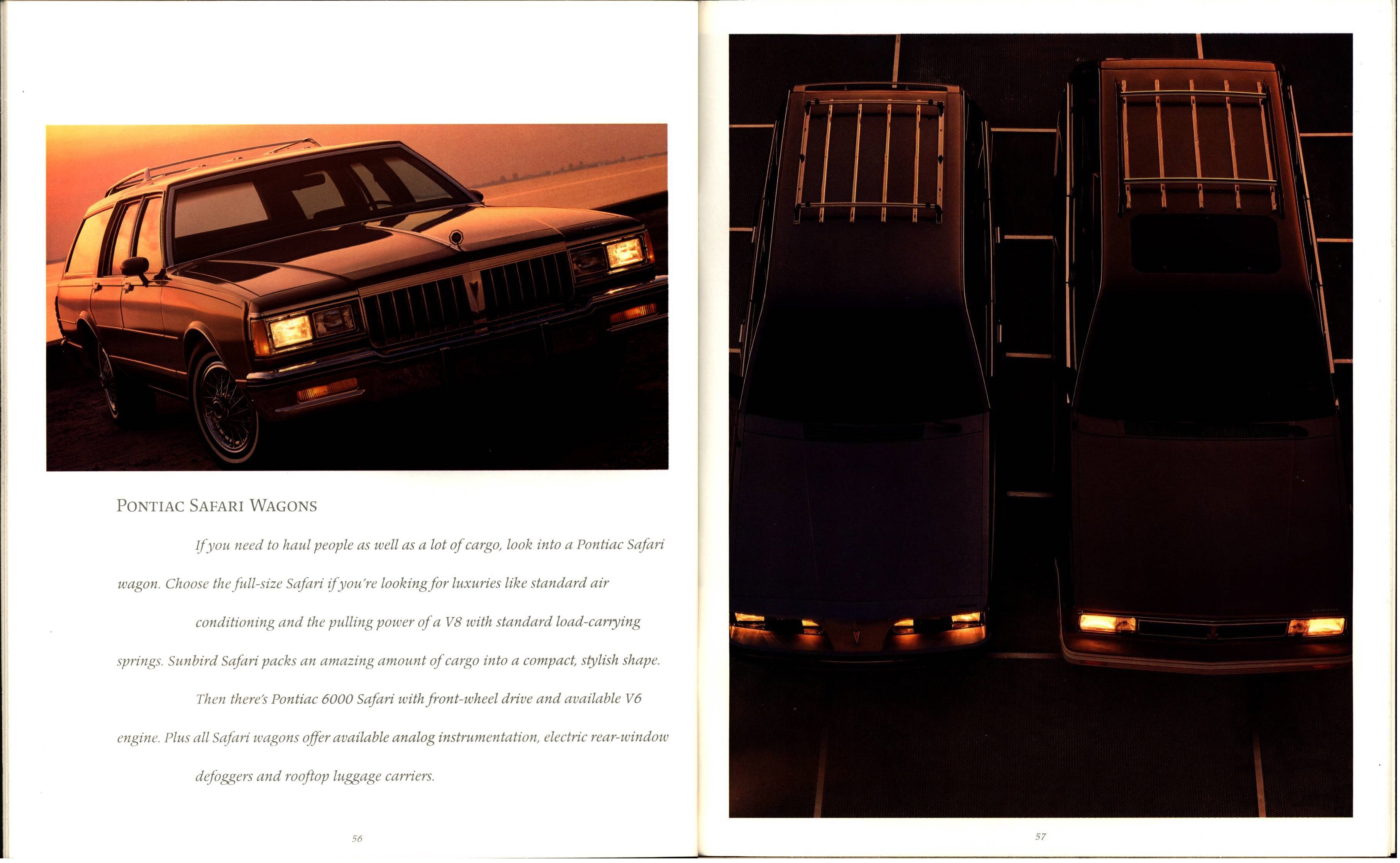 1987 Pontiac Full Line Prestige Brochure 56-57