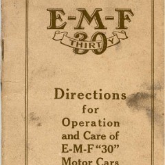 1911 E-M-F 30 Operation Manual