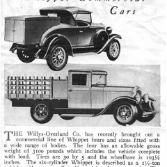 1929 Whippet Commercial Cars