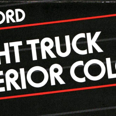 1986 Ford Light Truck Colors