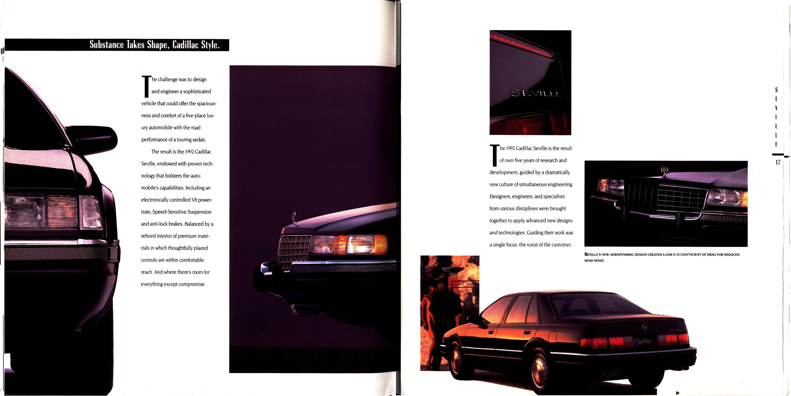 1992 Cadillac Full Line Prestige Brochure 16a-17