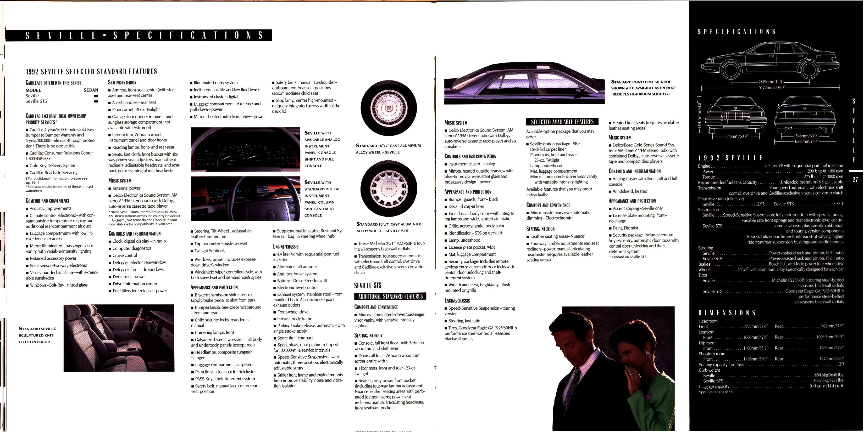 1992 Cadillac Full Line Prestige Brochure 26-27