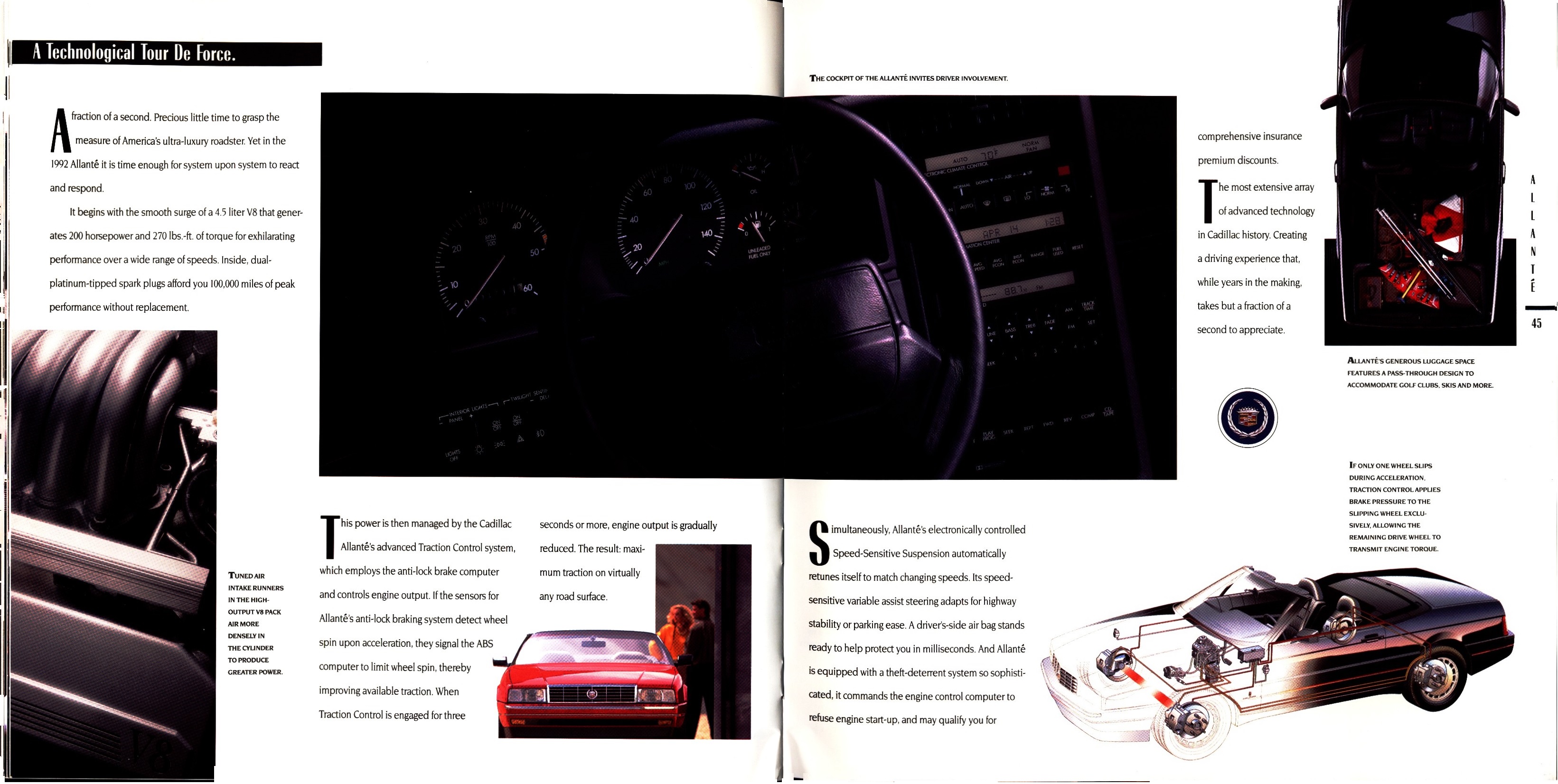 1992 Cadillac Full Line Prestige Brochure 44-45