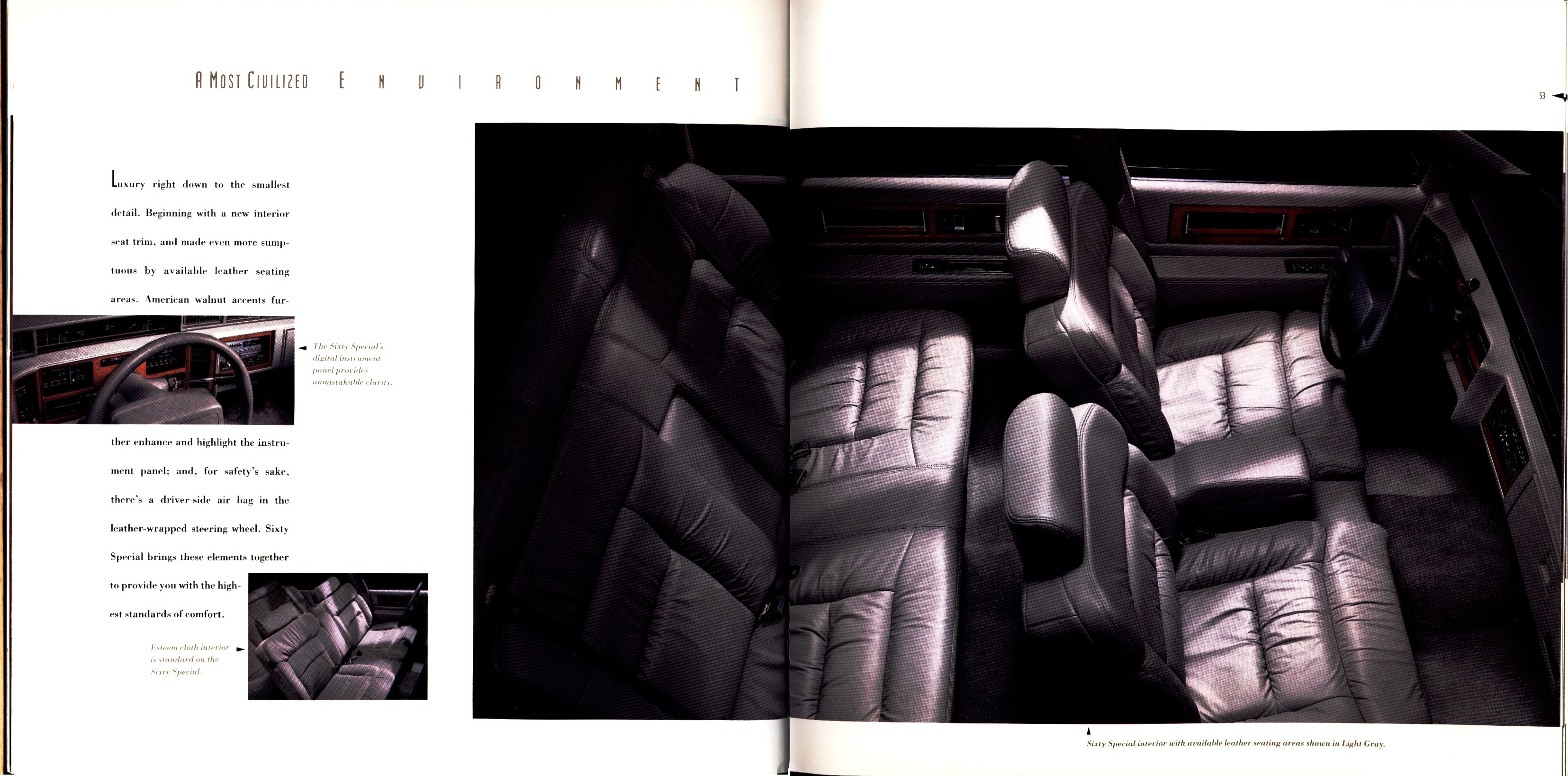 1993 Cadillac Full Line Prestige Brochure 52-53