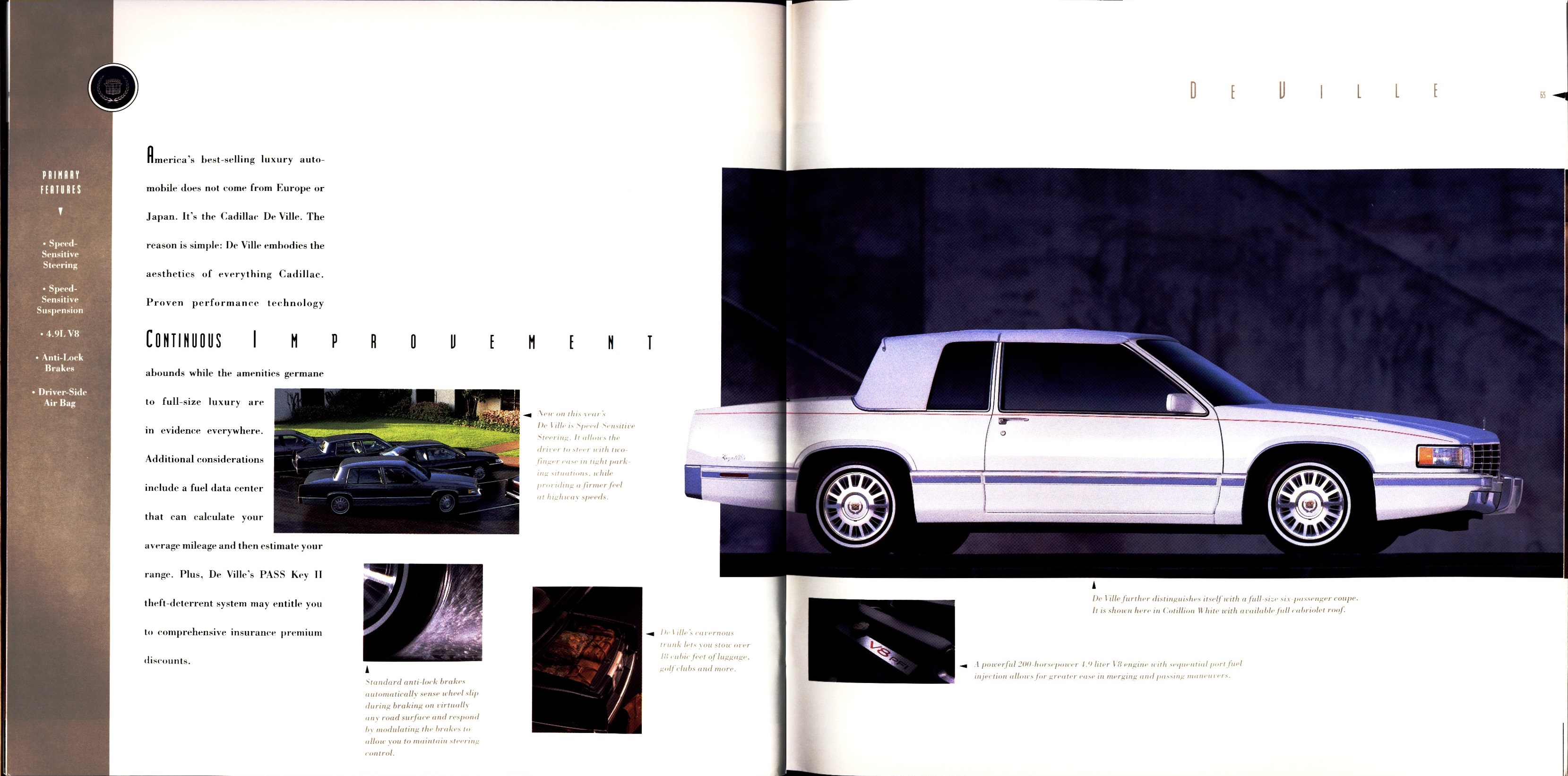 1993 Cadillac Full Line Prestige Brochure 64-65