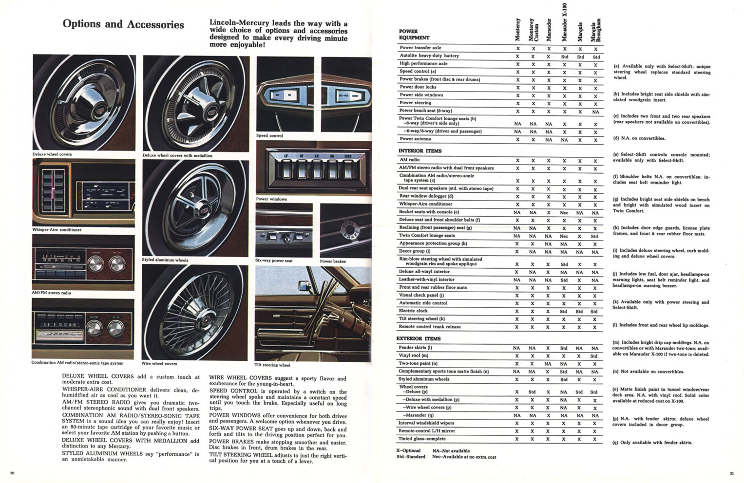 1969 Mercury Full Size Brochure 30-31