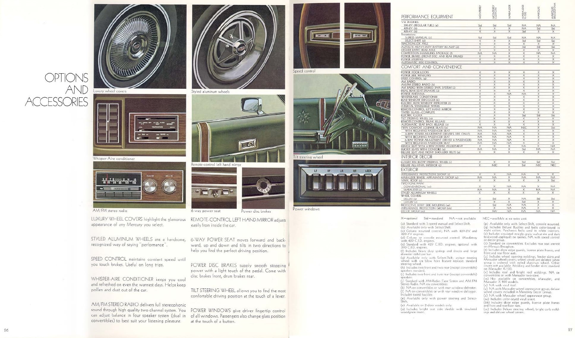 1970 Mercury Full Size Brochure 26-27