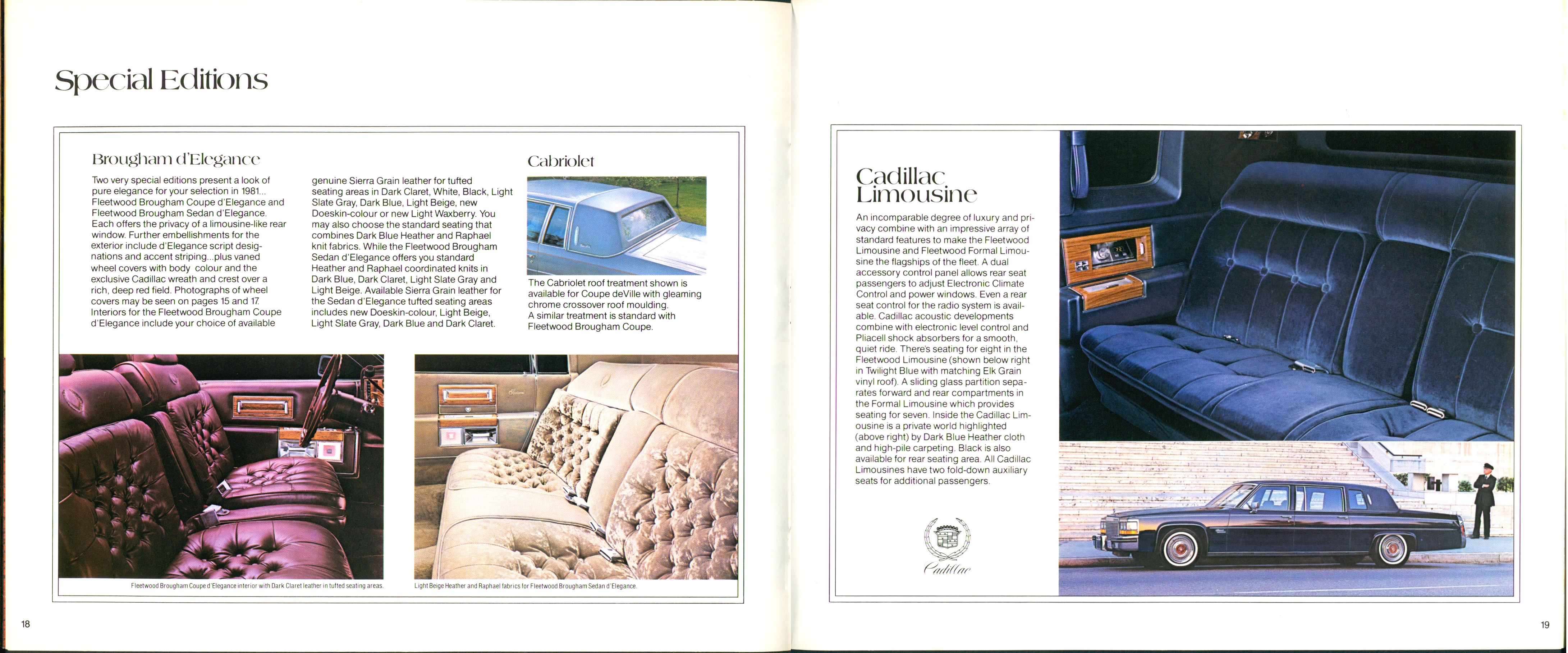 1981 Cadillac Full Line Brochure (Cdn) 18-19