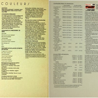 1982 Lincoln & Mark VI Brochure (Cdn-Fr) 22-23