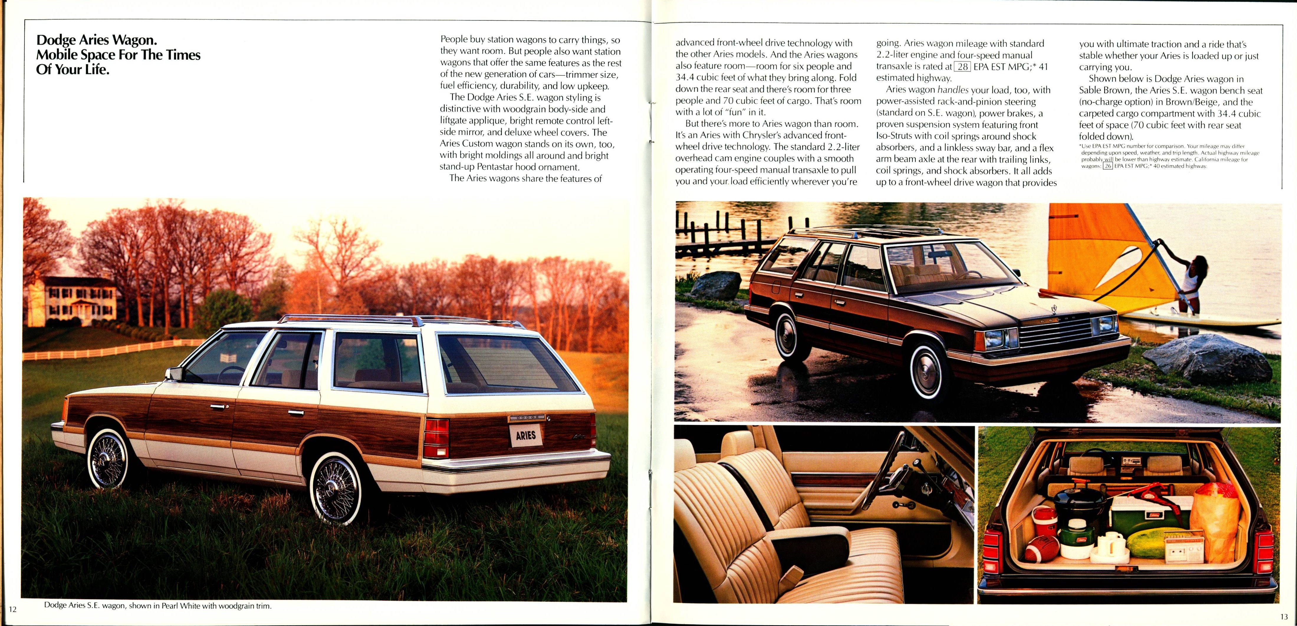 1983 Dodge Aries Brochure 12-13