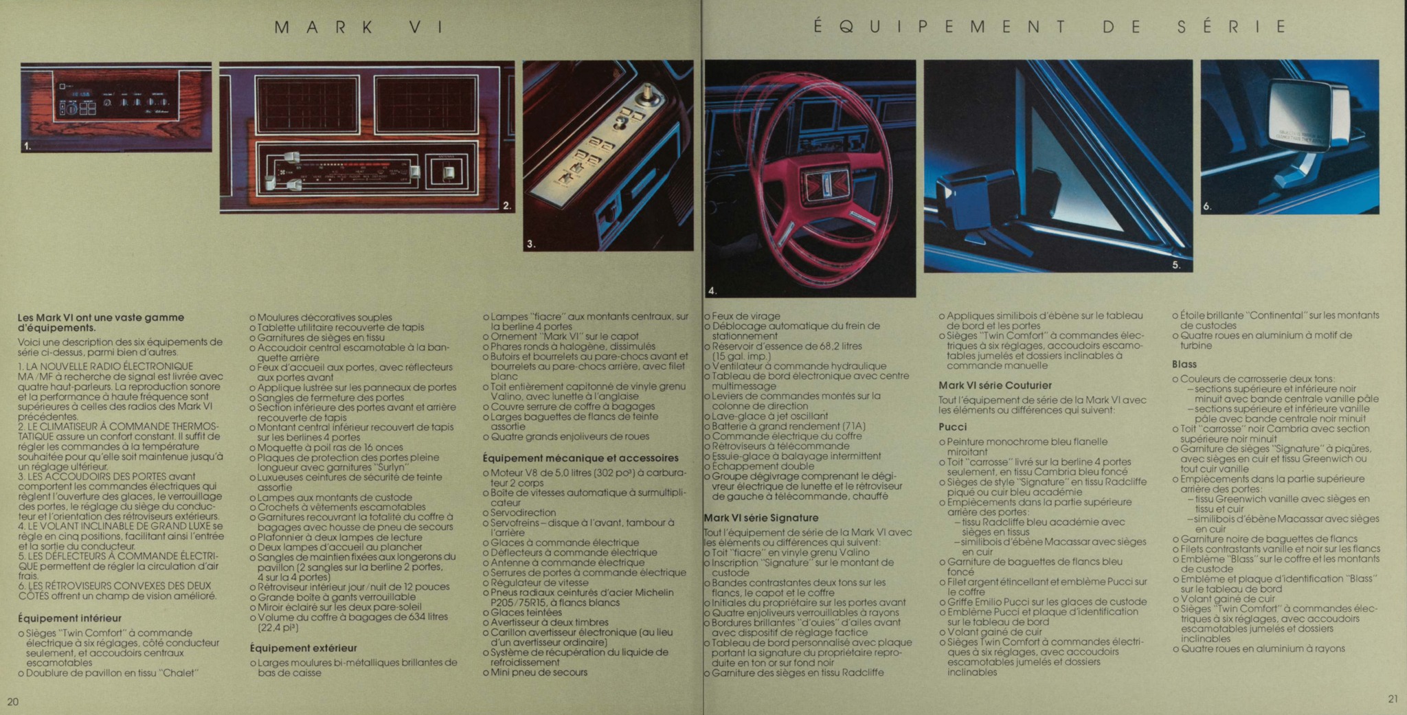 1983 Lincoln & Mark VI Brochure (Cdn-Fr) 20-21