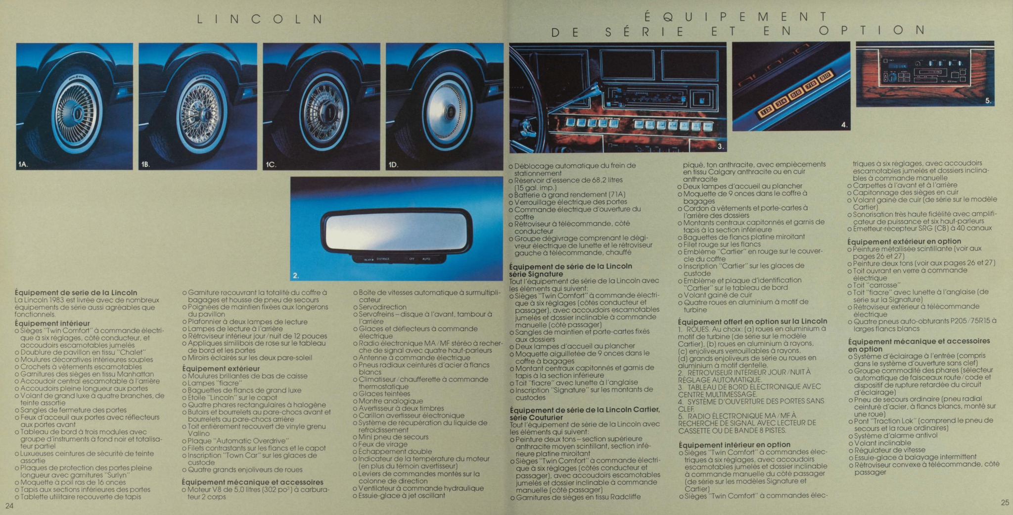 1983 Lincoln & Mark VI Brochure (Cdn-Fr) 24-25