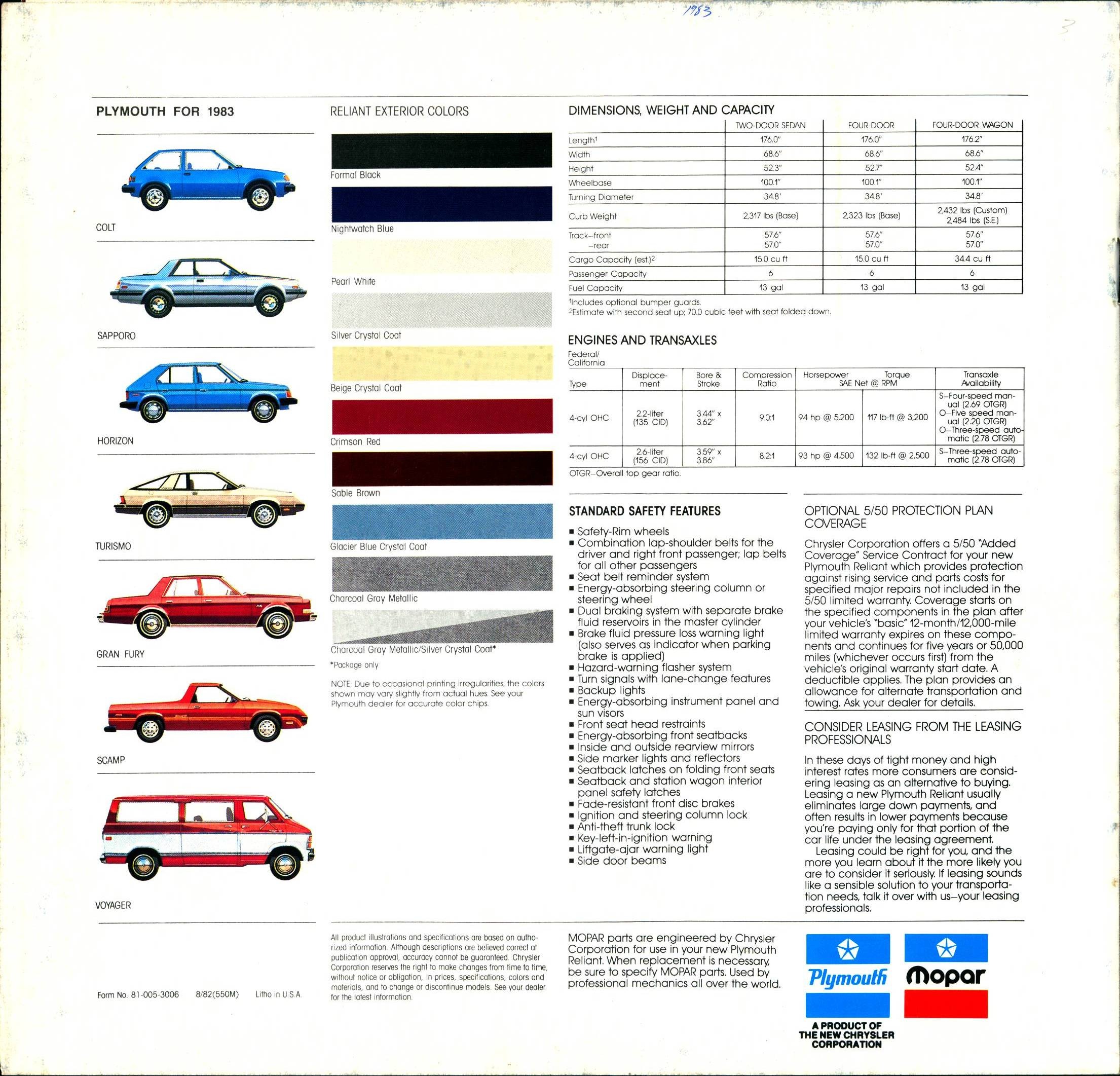 1983 Plymouth Reliant Brochure 18