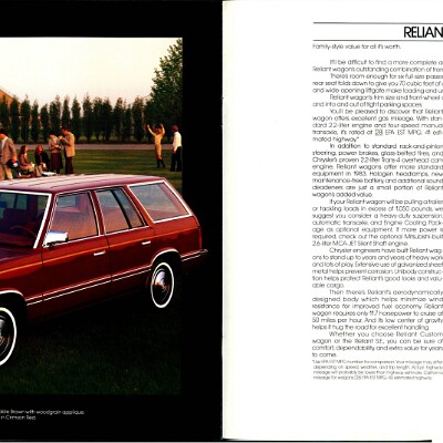 1983 Plymouth Reliant Brochure 12-13