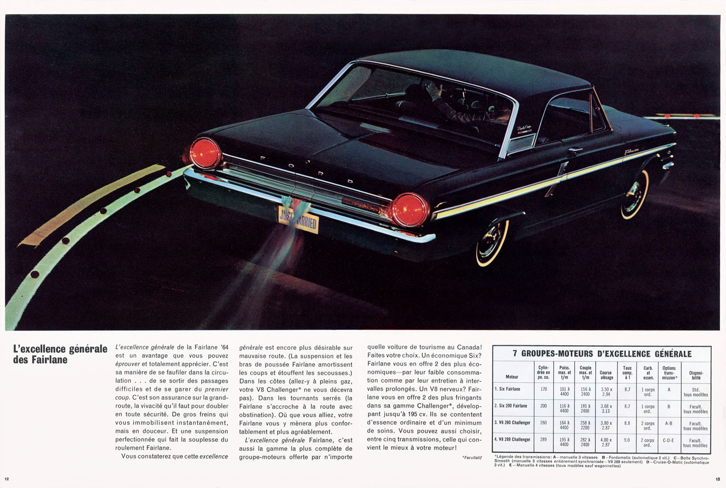 1964 Ford Fairlane Brochure (Cdn-Fr) 12-13