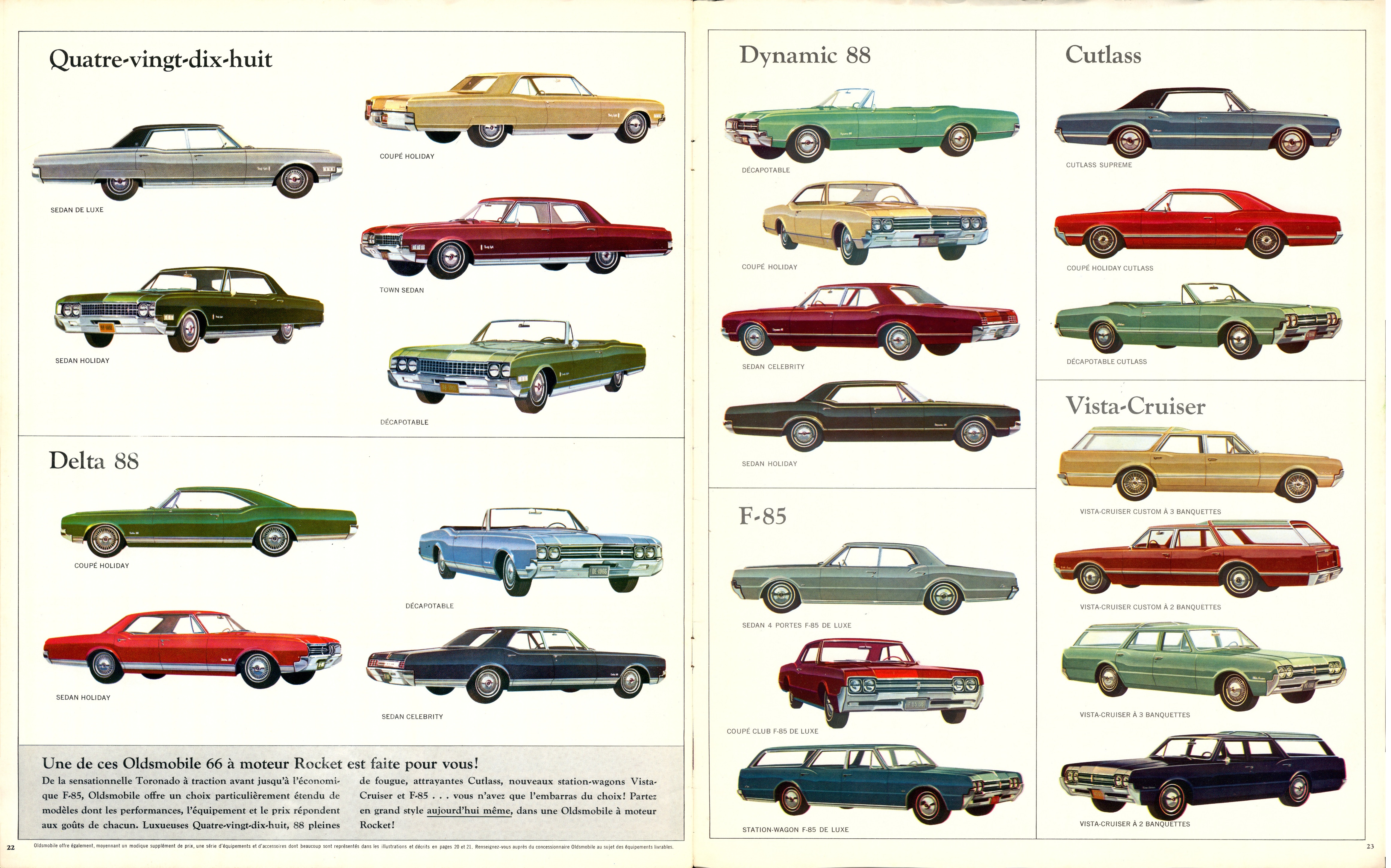 1966 Oldsmobile Full Line Brochure (Cdn-Fr) 22-23