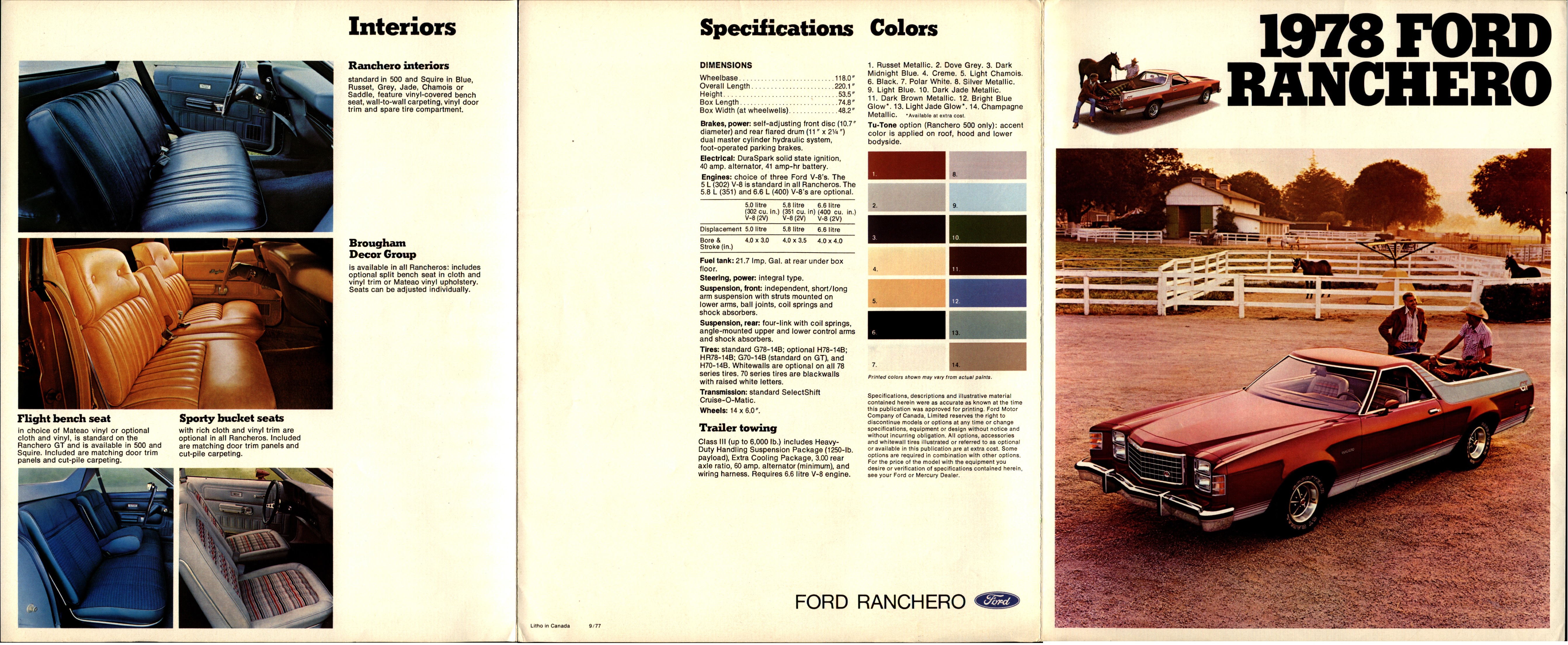 1978 Ford Ranchero Foldout (Cdn) 05-06-01