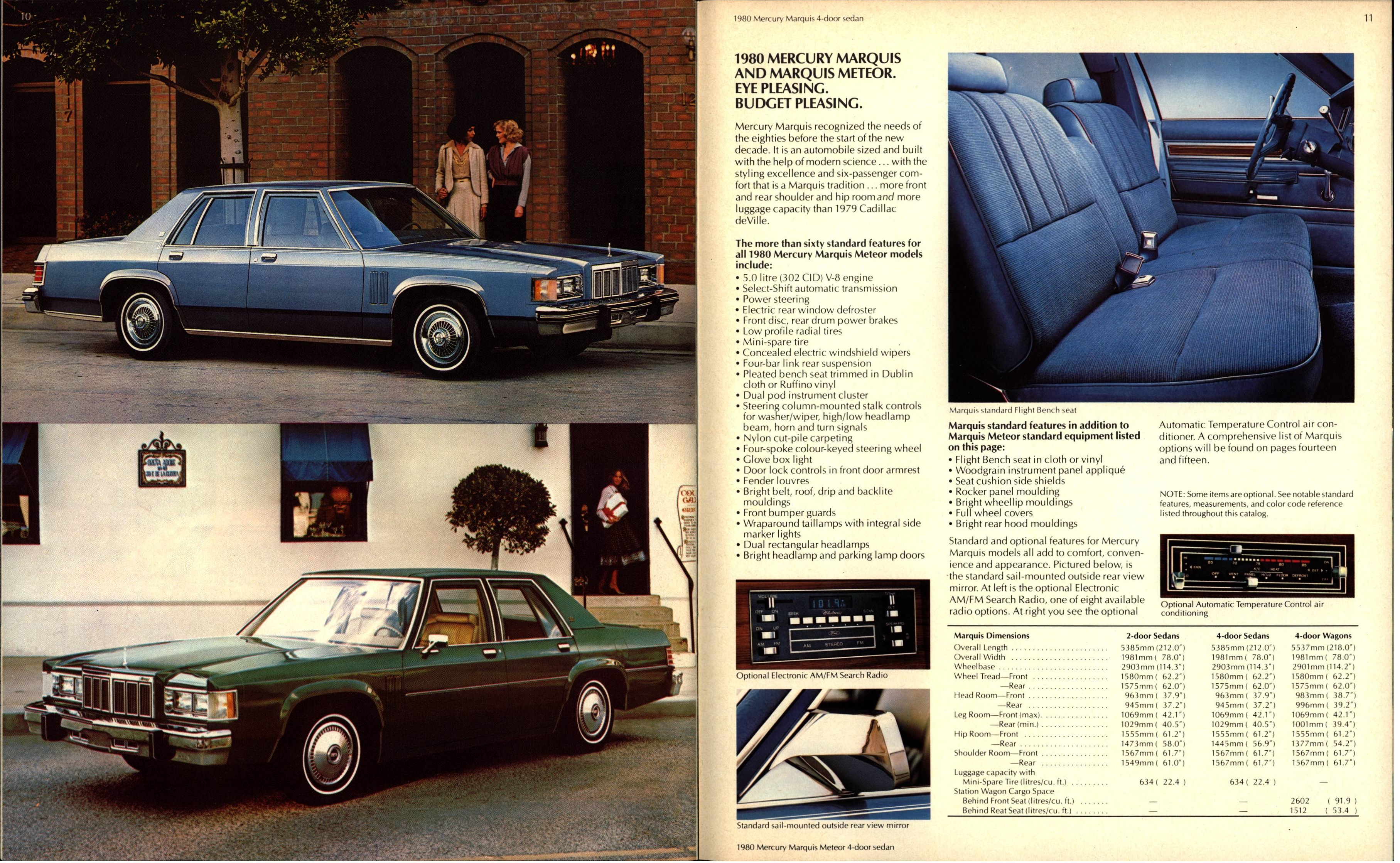 1980 Mercury Marquis Brochure (Cdn) 10-11