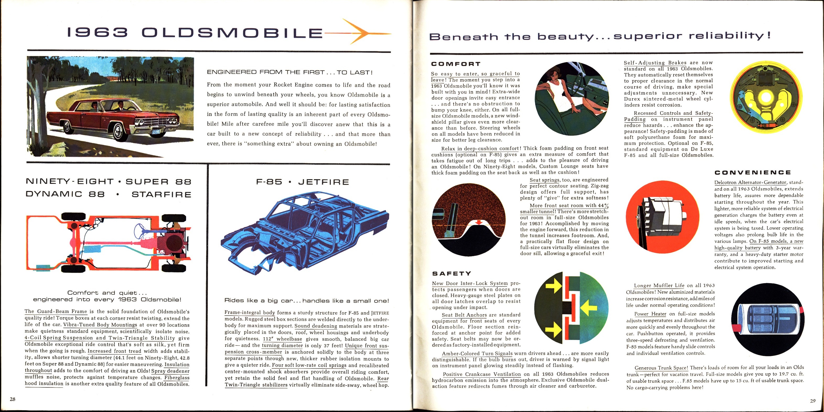 1963 Oldsmobile Full Line Brochure (Cdn) 28-29