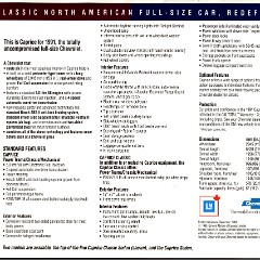 1991 Chevrolet Caprice Data Sheet (Cdn) 02