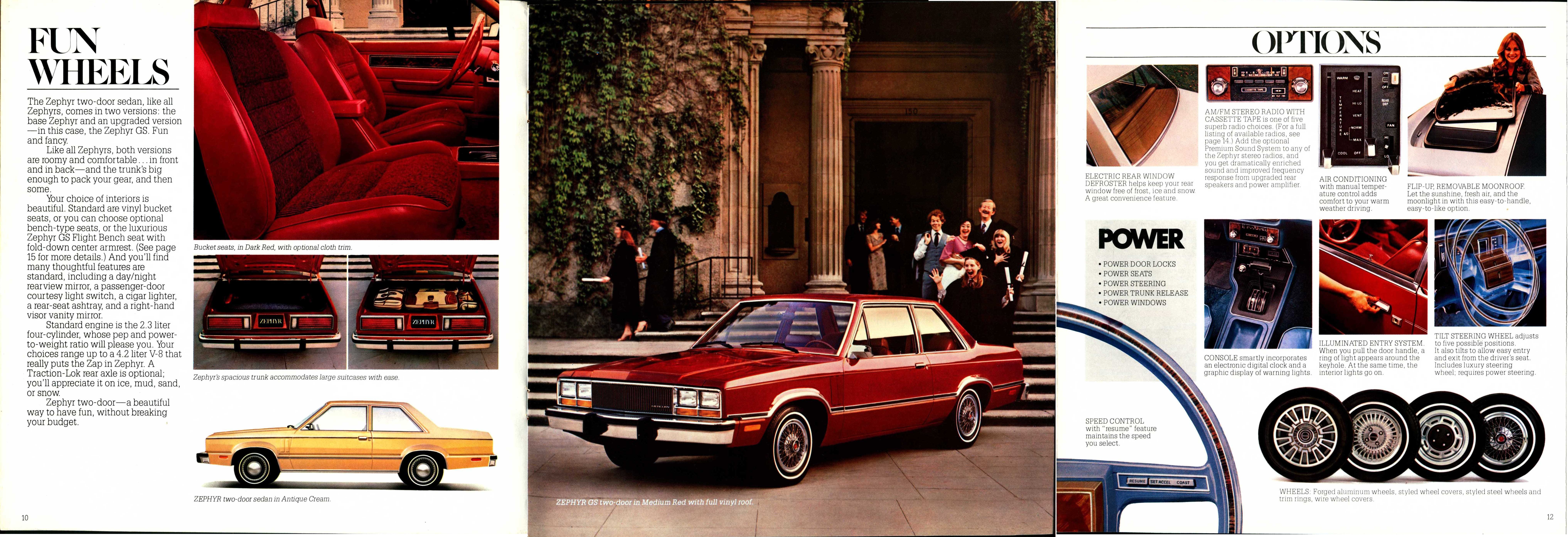1981 Mercury Zephyr Brochure 10-11-12