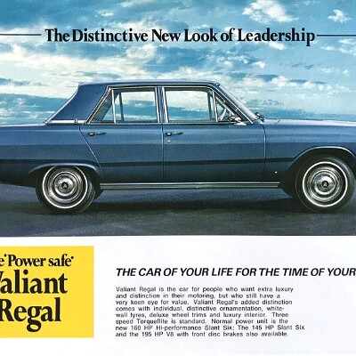 1967 Chrysler VE Valiant Regal Sheet - Australia
