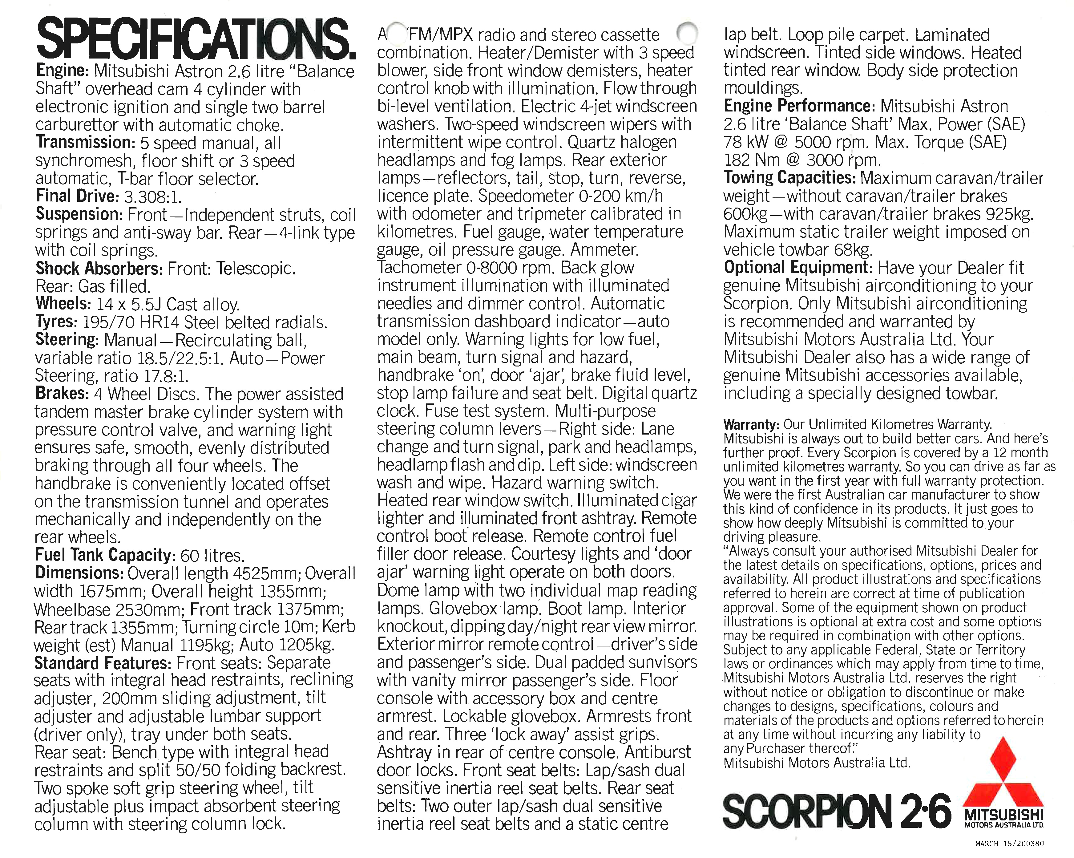 1982 Mitsubishi Scorpion 6pg - Australia page_06