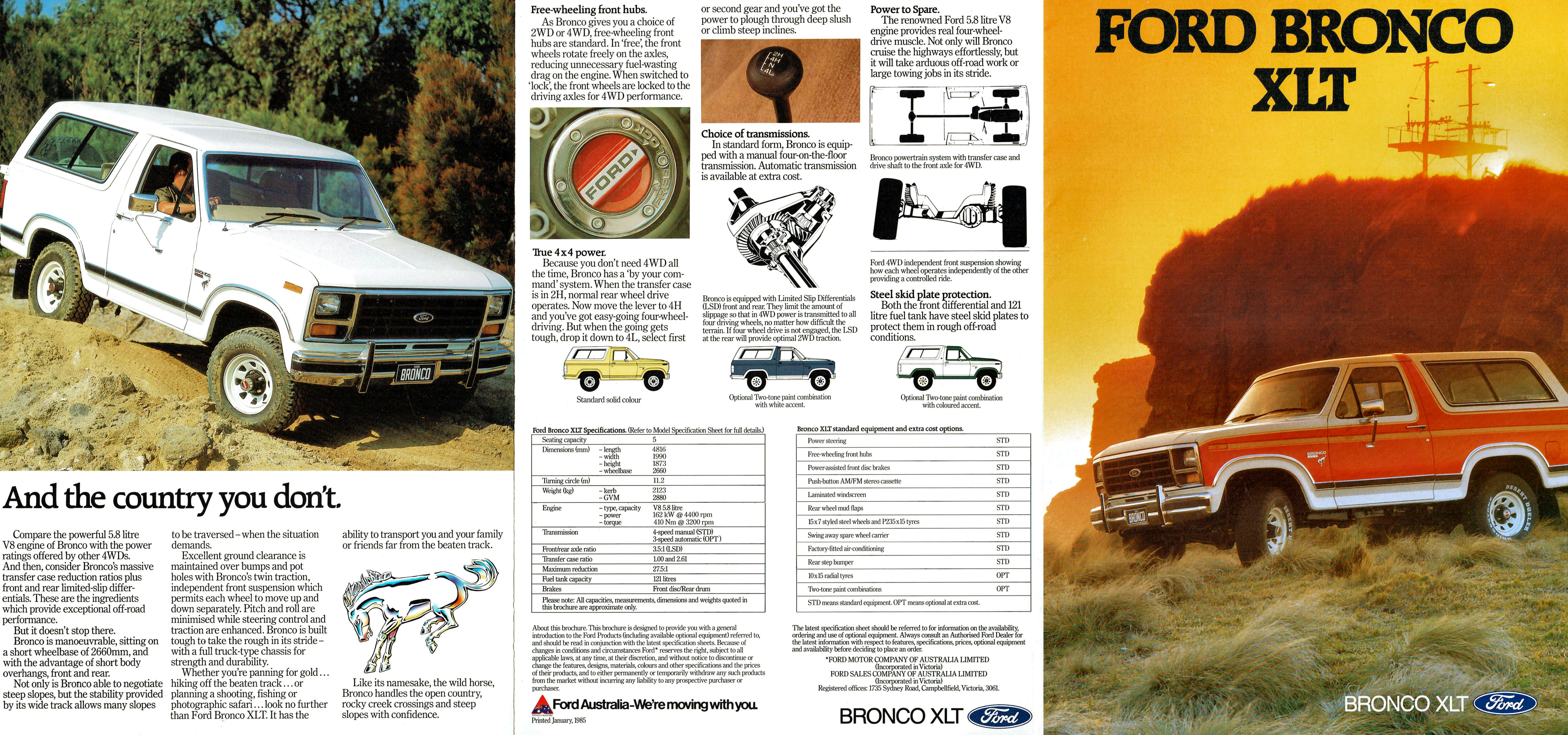 1985 Ford Bronco XLT (Aus)-Side A