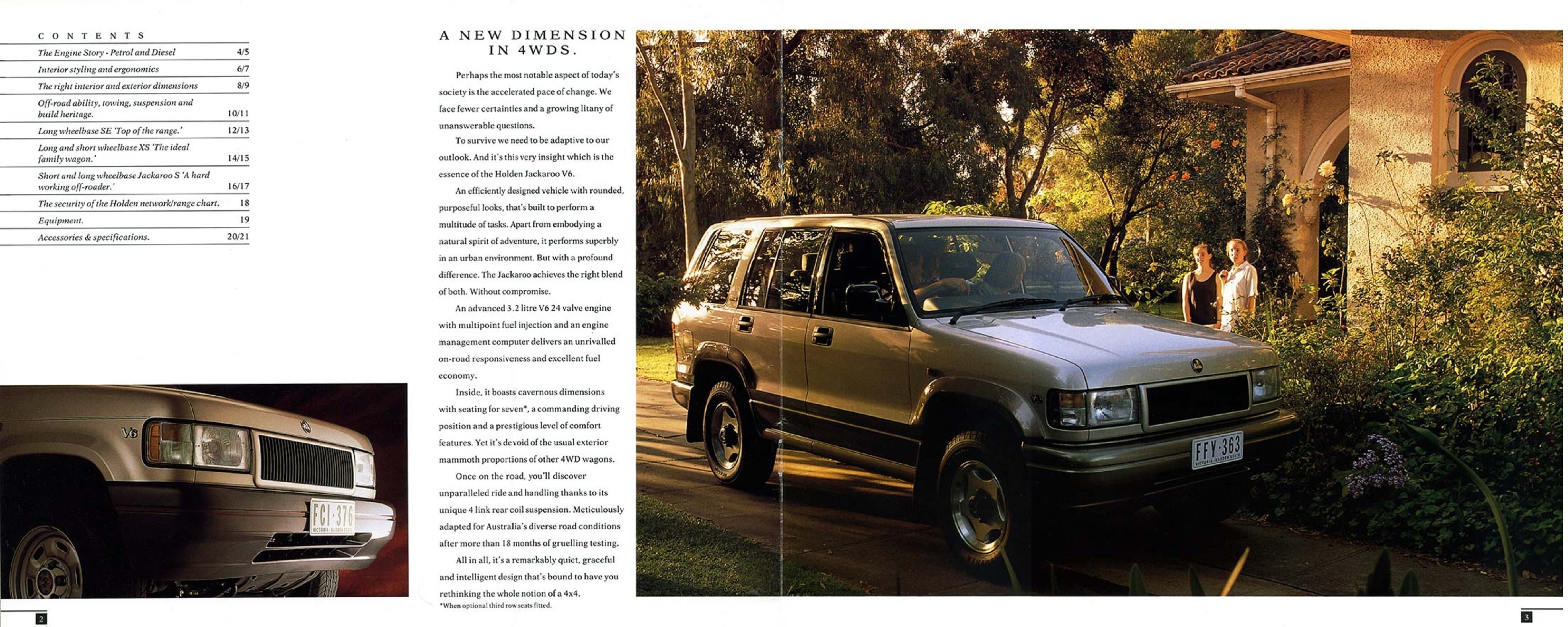 1995 Holden Jackaroo V6 Brochure  Australia 02-03