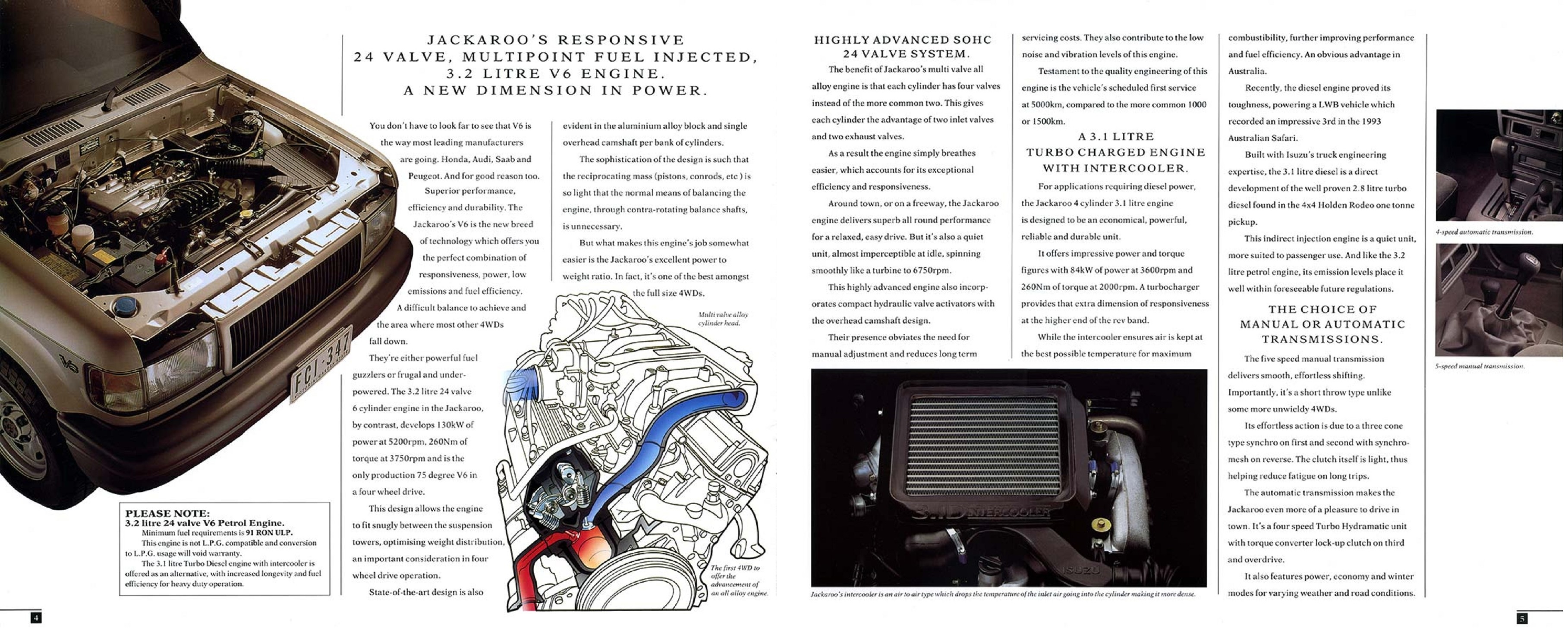 1995 Holden Jackaroo V6 Brochure  Australia 04-05